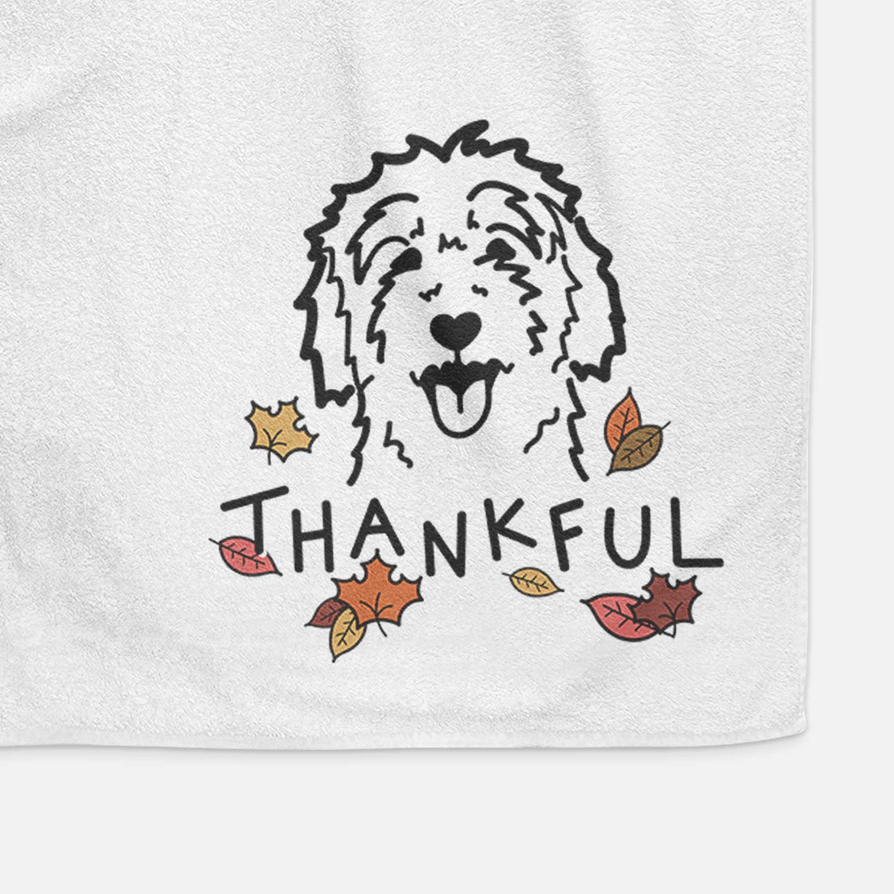 Thankful Goldendoodle - Decorative Hand Towel