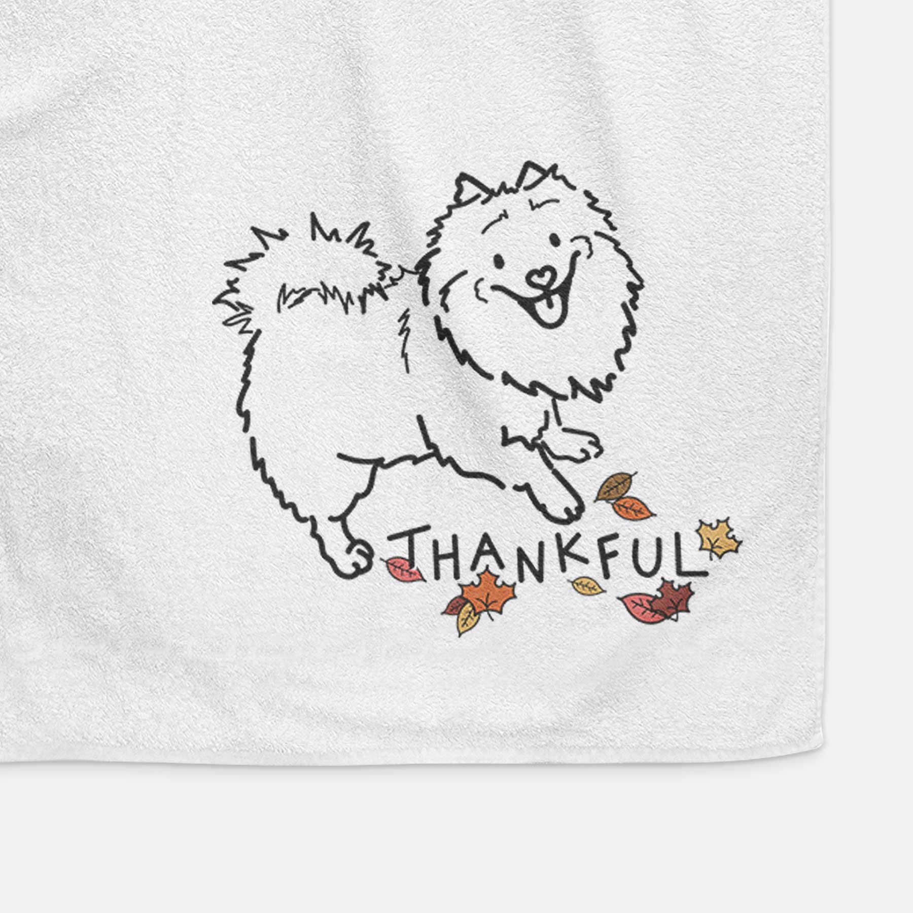 Thankful Pomeranian Mix - Goldie - Decorative Hand Towel