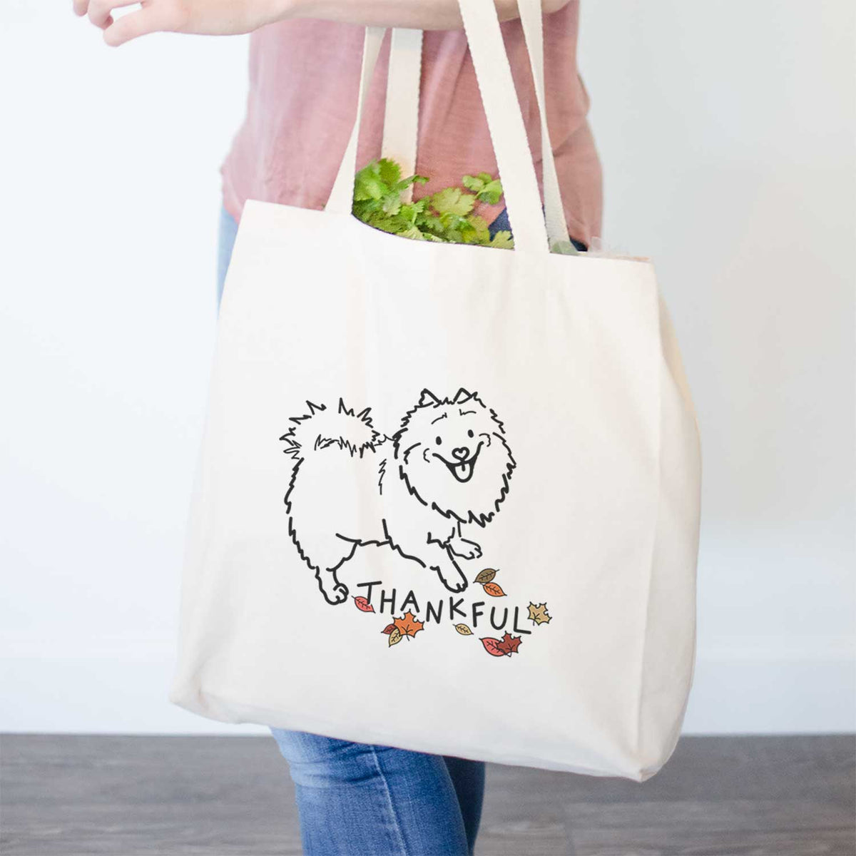 Thankful Pomeranian Mix - Goldie - Tote Bag