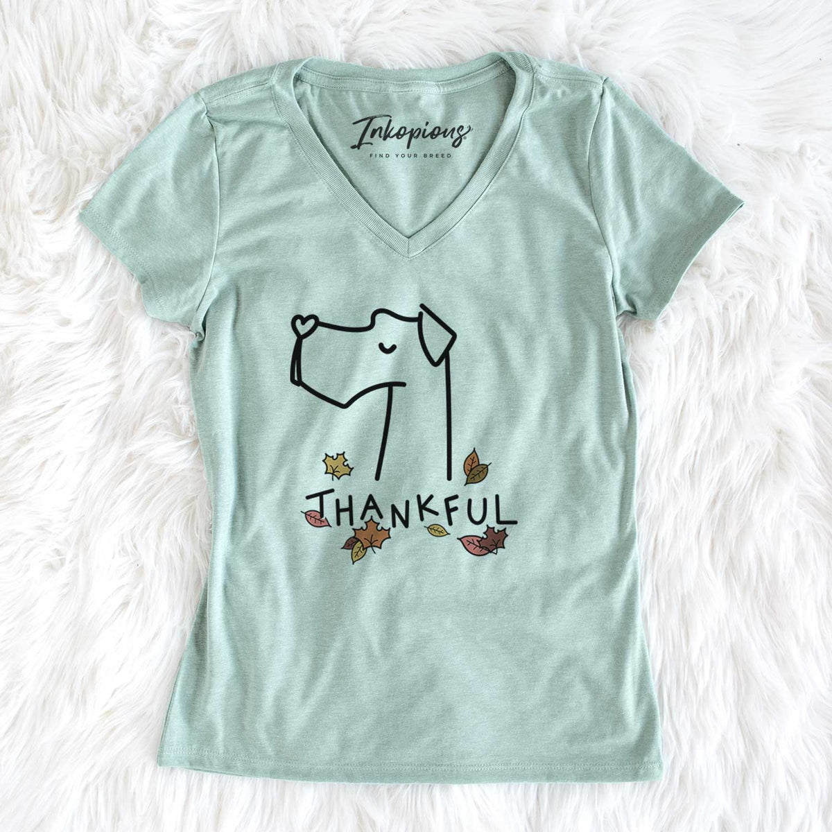 Thankful Great Dane - Women&#39;s V-neck Shirt