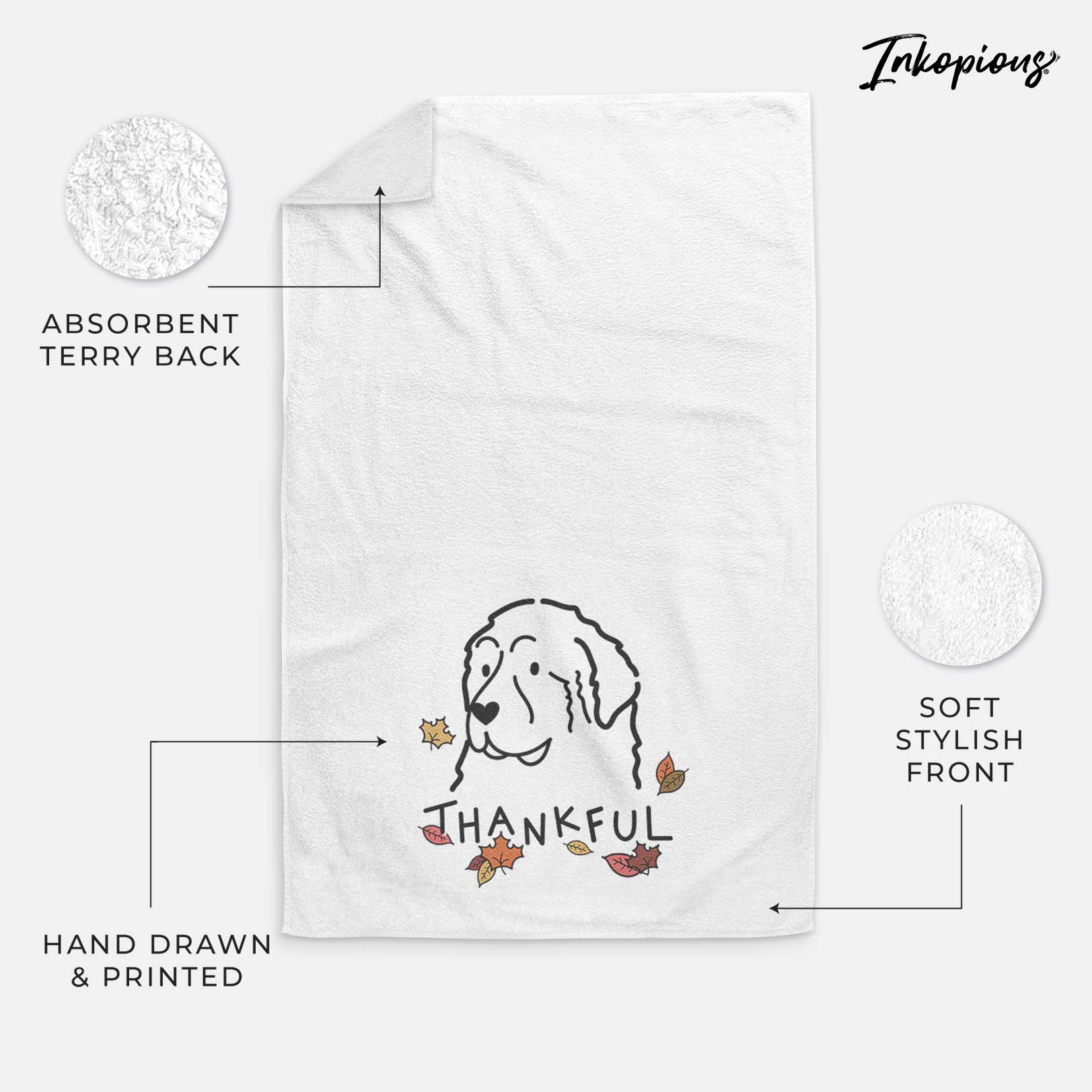 Thankful Great Pyrenees - Decorative Hand Towel