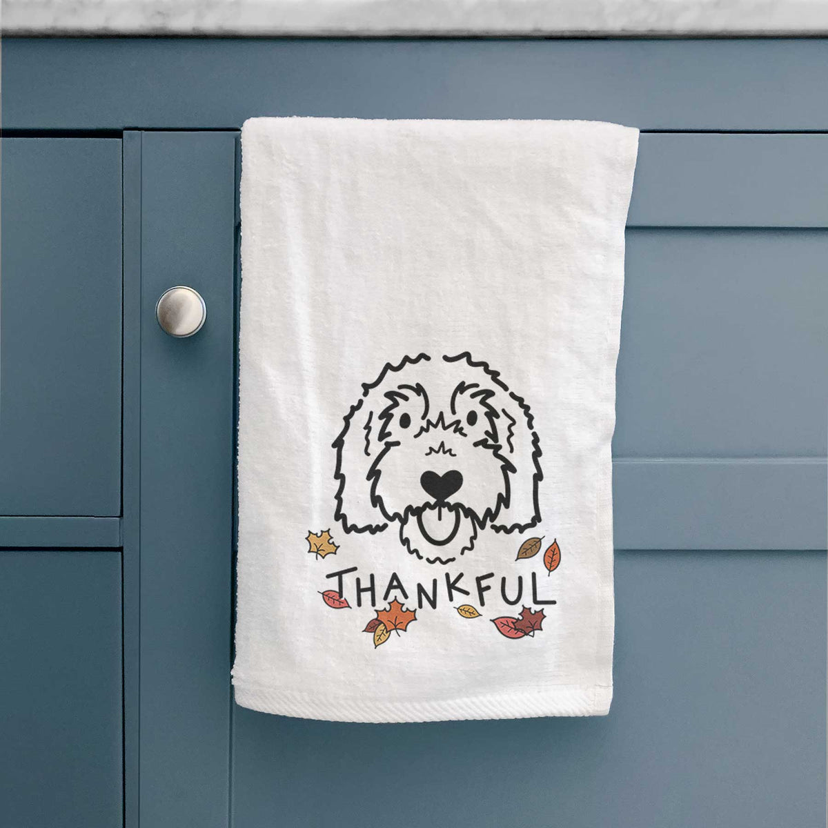 Thankful Goldendoodle - Gus - Decorative Hand Towel