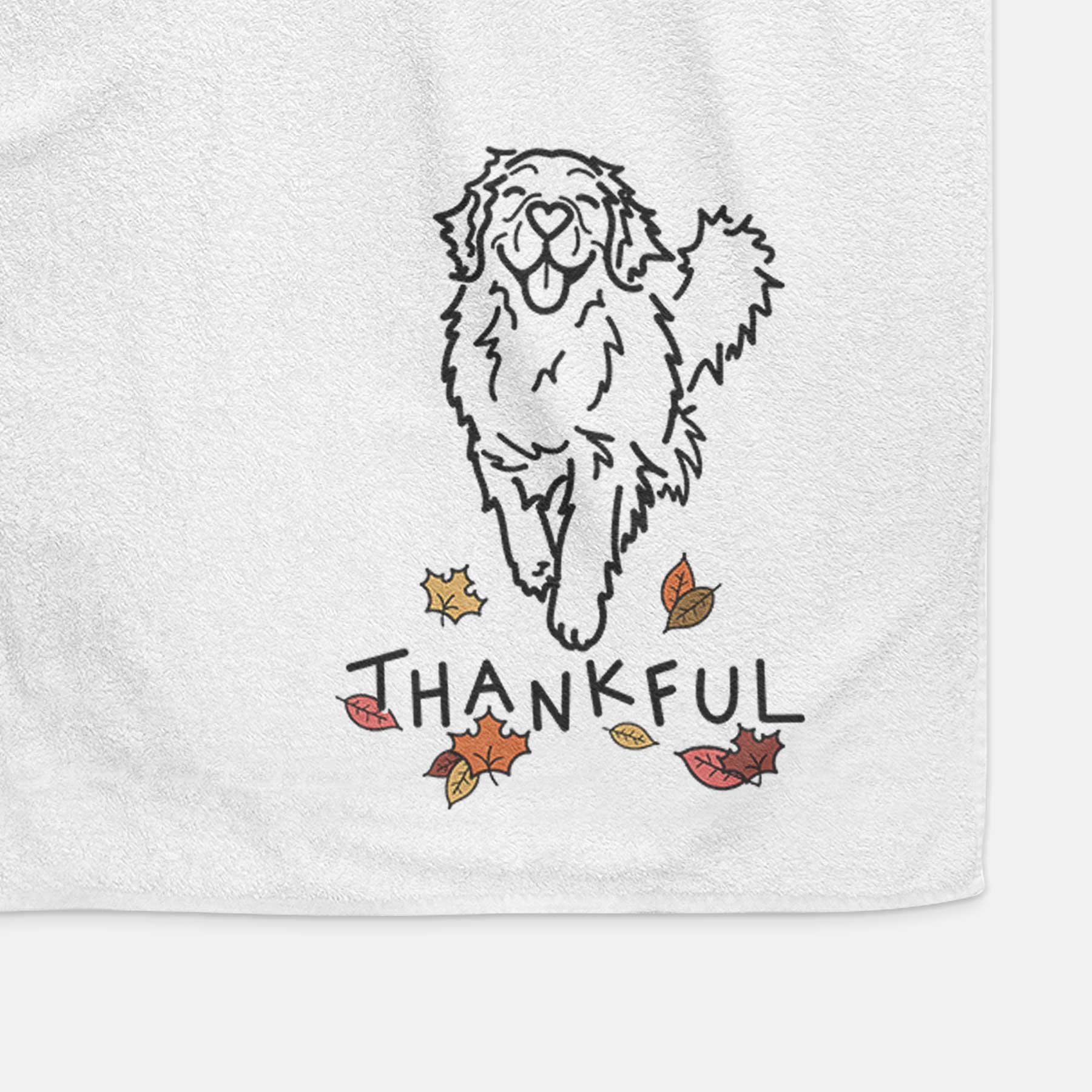 Thankful Golden Retriever - Hamlet - Decorative Hand Towel