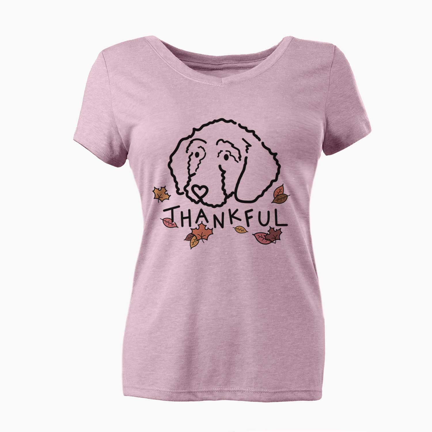 Thankful Goldendoodle - Hanna - Women's V-neck Shirt