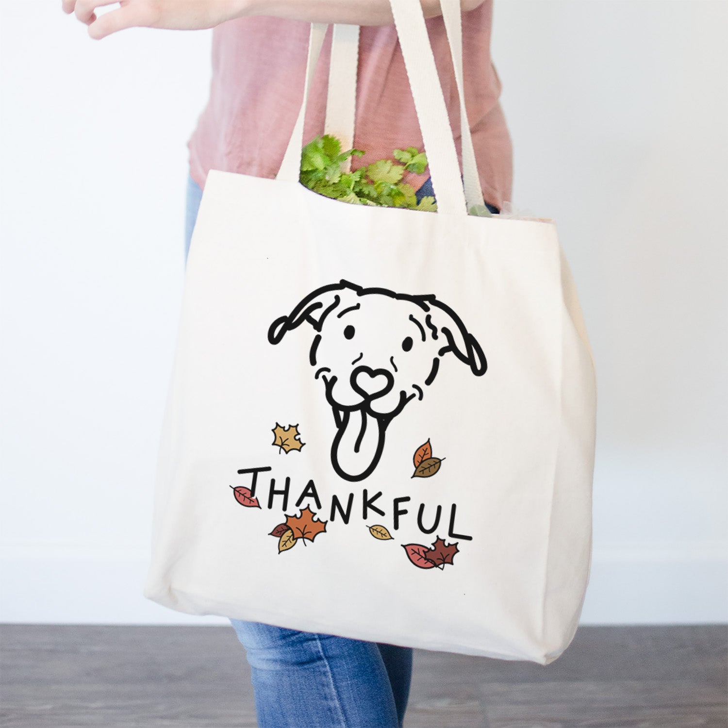 Thankful Pitbull Mix - Hemi - Tote Bag