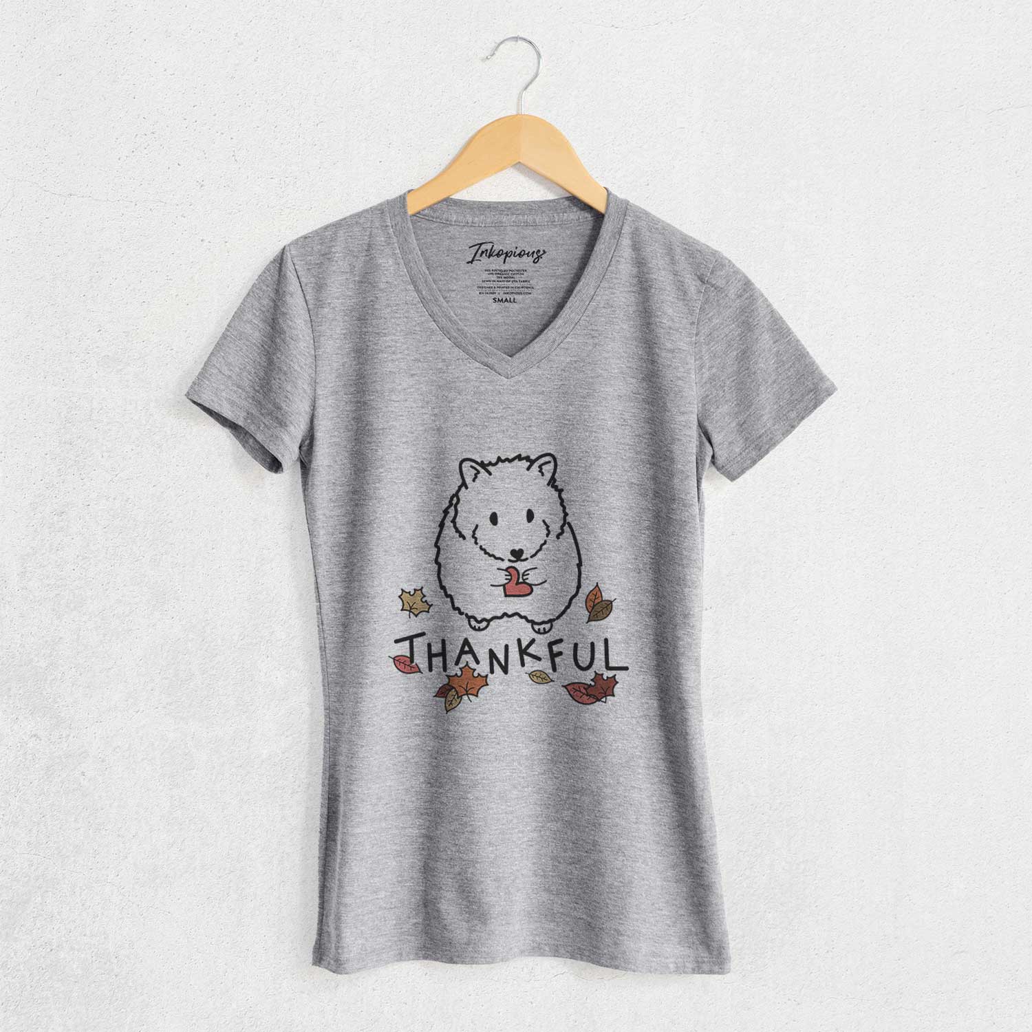 Thankful Hamster - Hilga - Women's V-neck Shirt