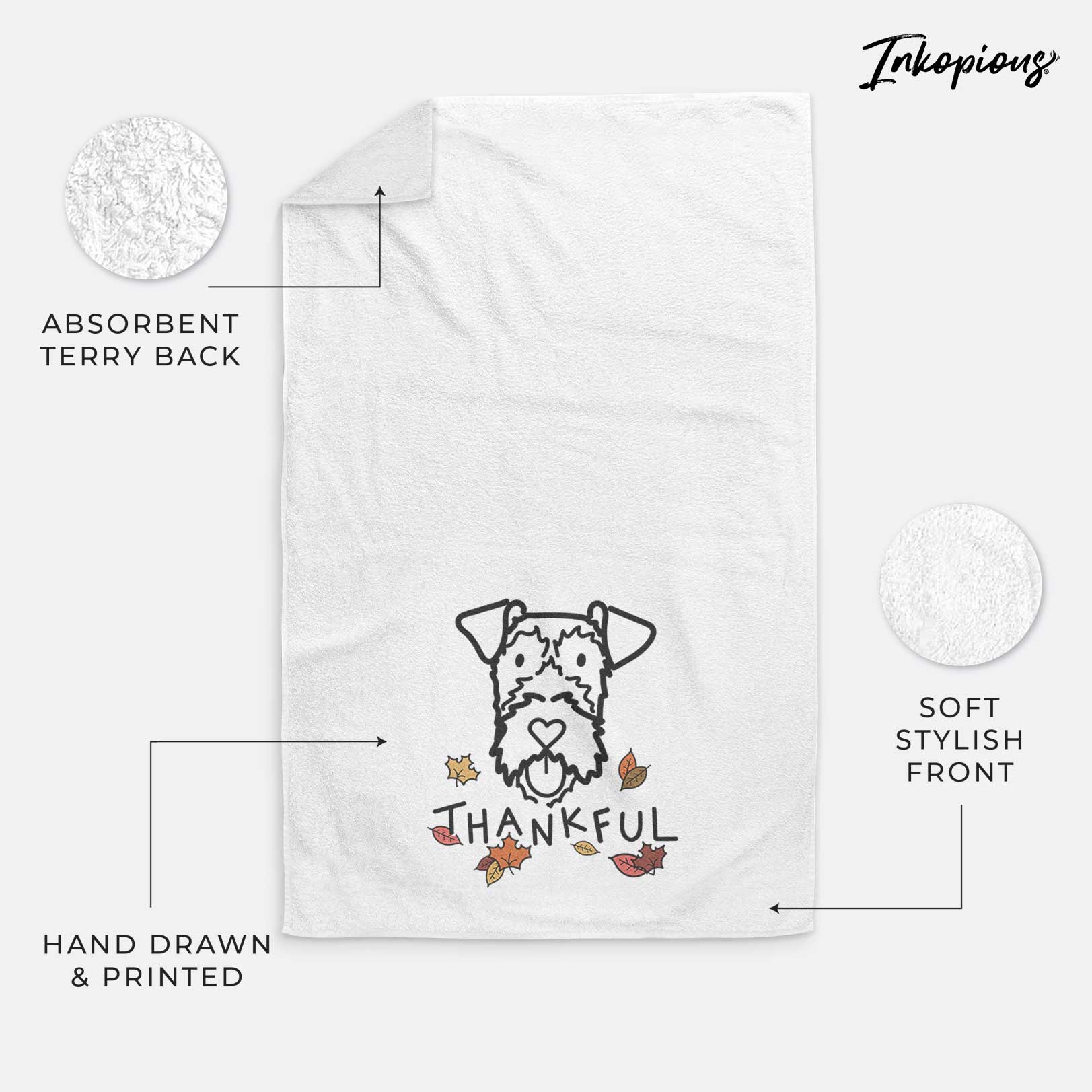 Thankful Irish Terrier - Decorative Hand Towel