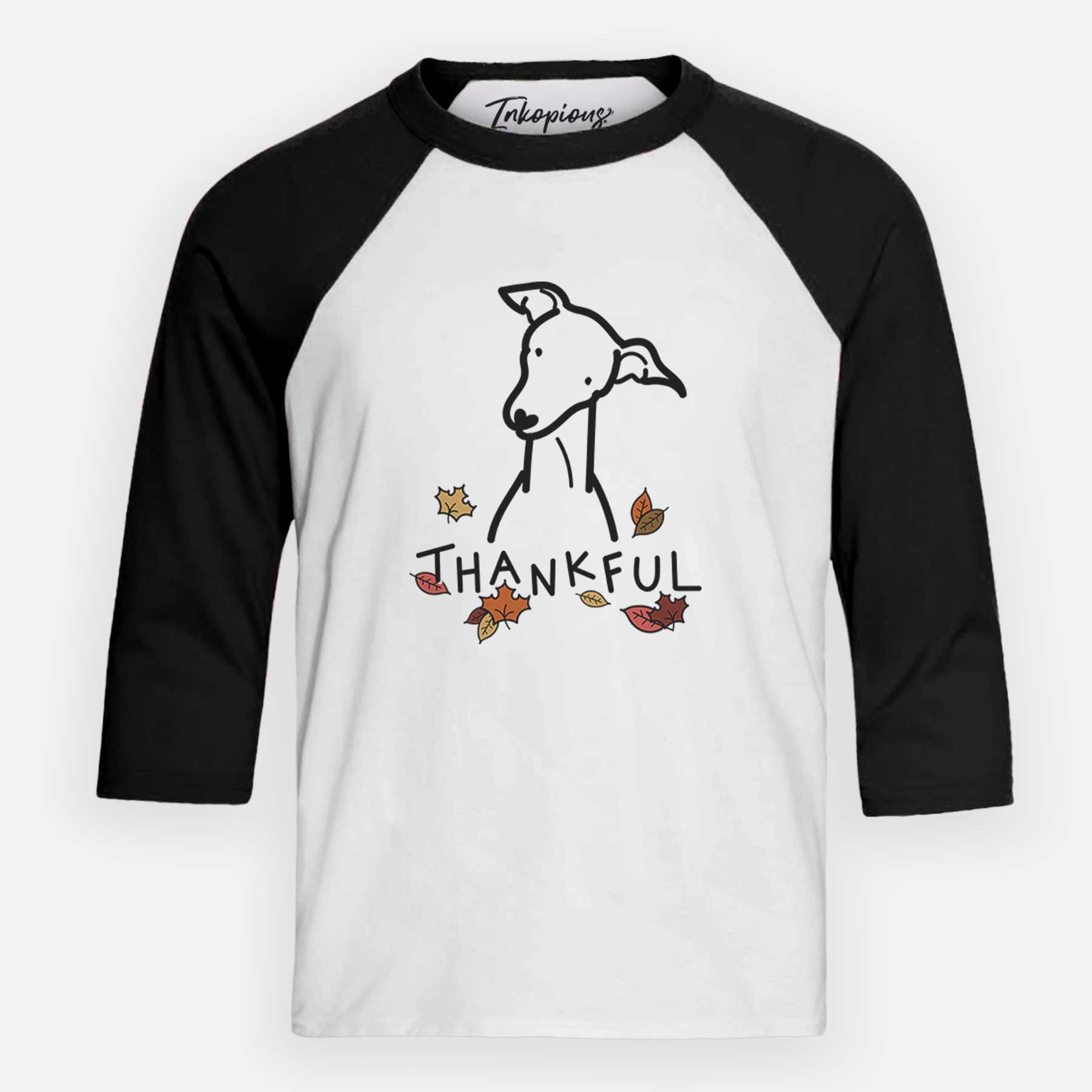 Thankful Italian Greyhound - Youth 3/4 Long Sleeve