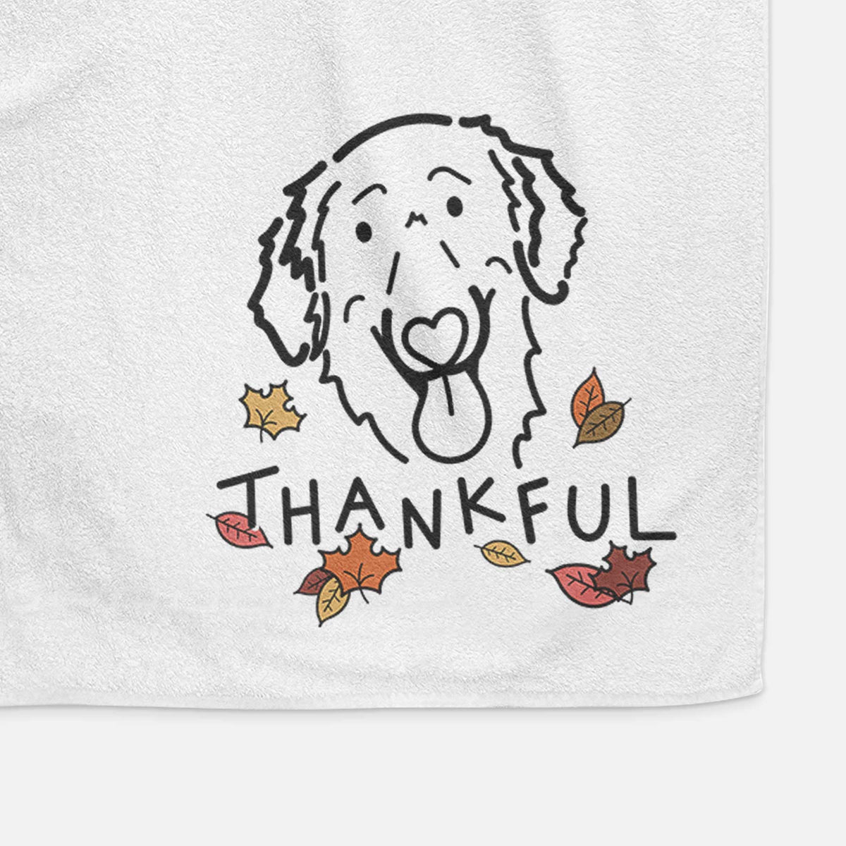 Thankful Flat-Coated Retriever - Jack - Decorative Hand Towel