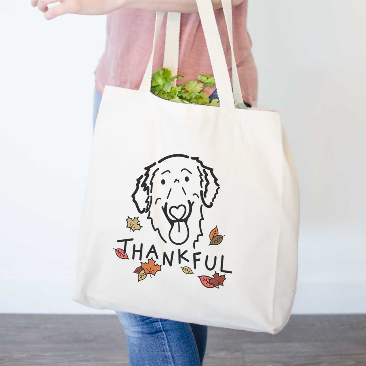 Thankful Flat-Coated Retriever - Jack - Tote Bag