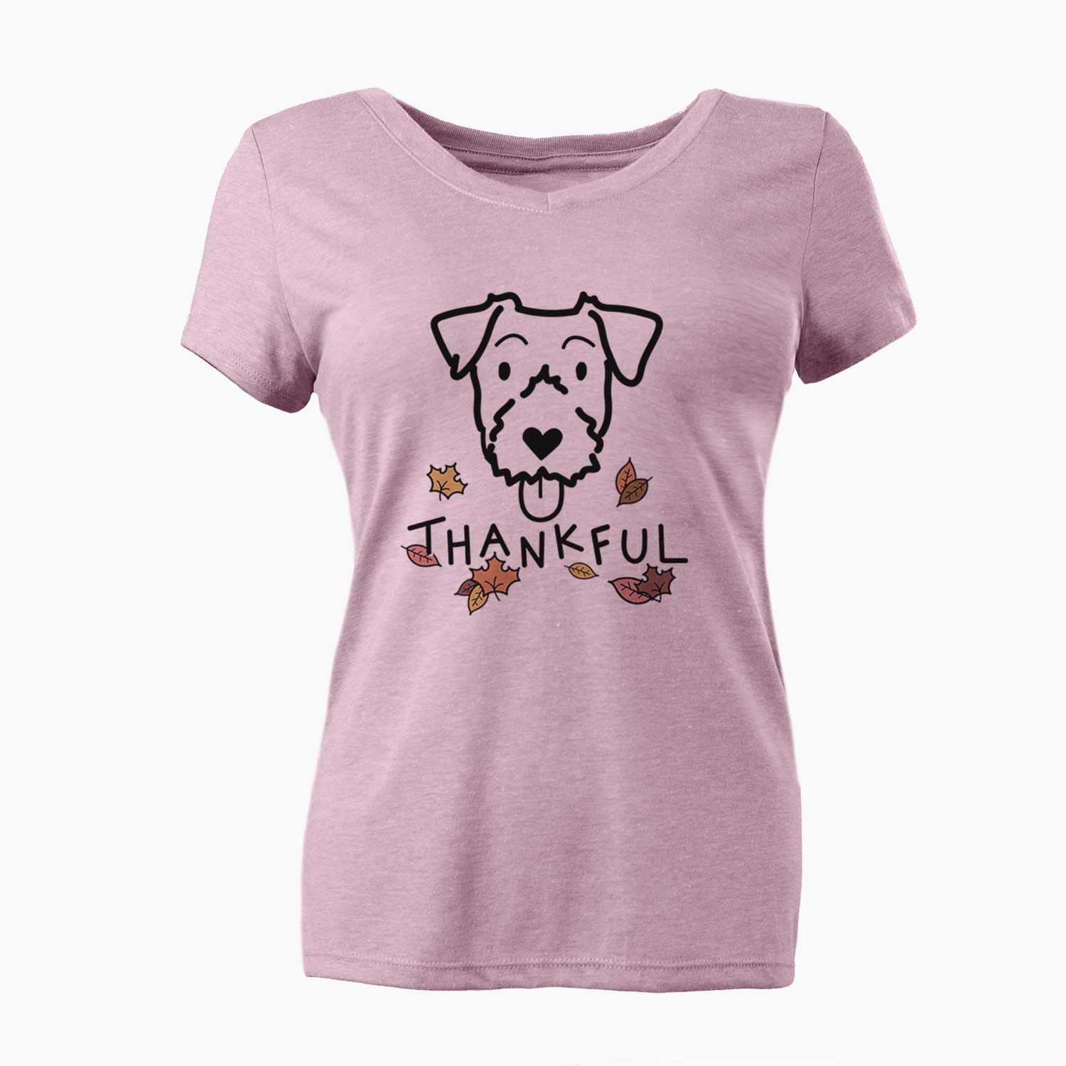 Thankful Jack Russell Terrier - Women's V-neck Shirt