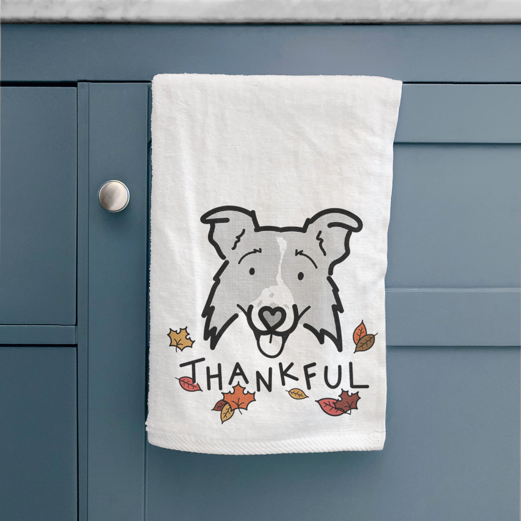 Thankful Border Collie 2.0 - Jam - Decorative Hand Towel