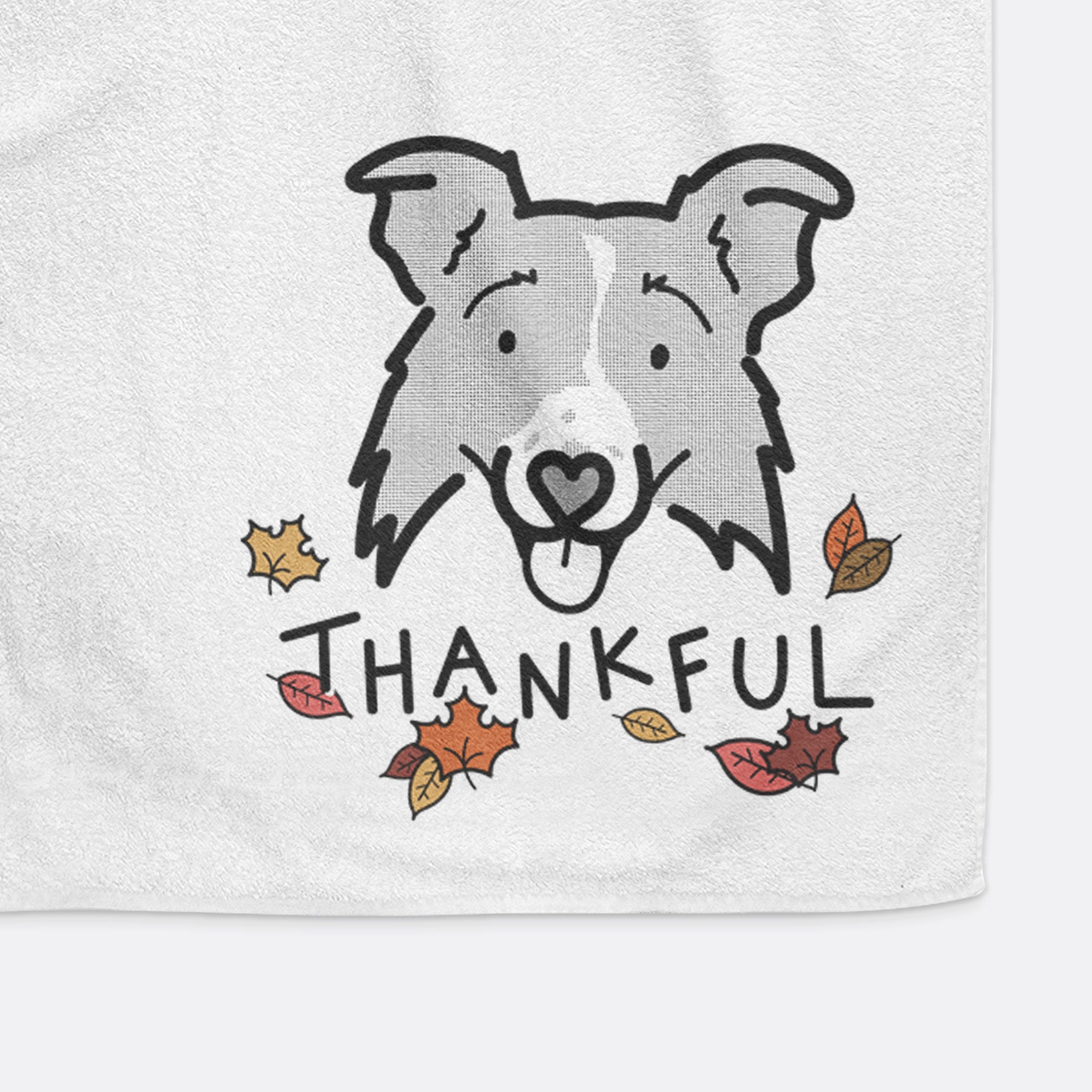 Thankful Border Collie 2.0 - Jam - Decorative Hand Towel