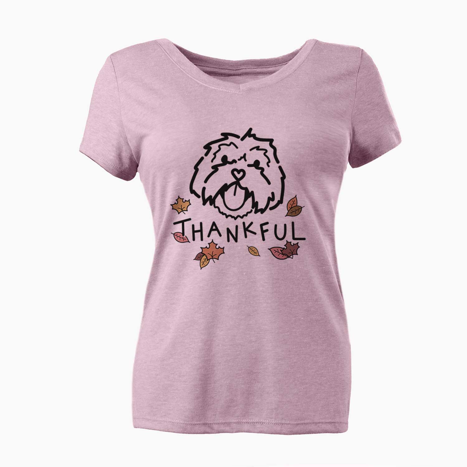 Thankful Lhasa Apso - Keia - Women's V-neck Shirt