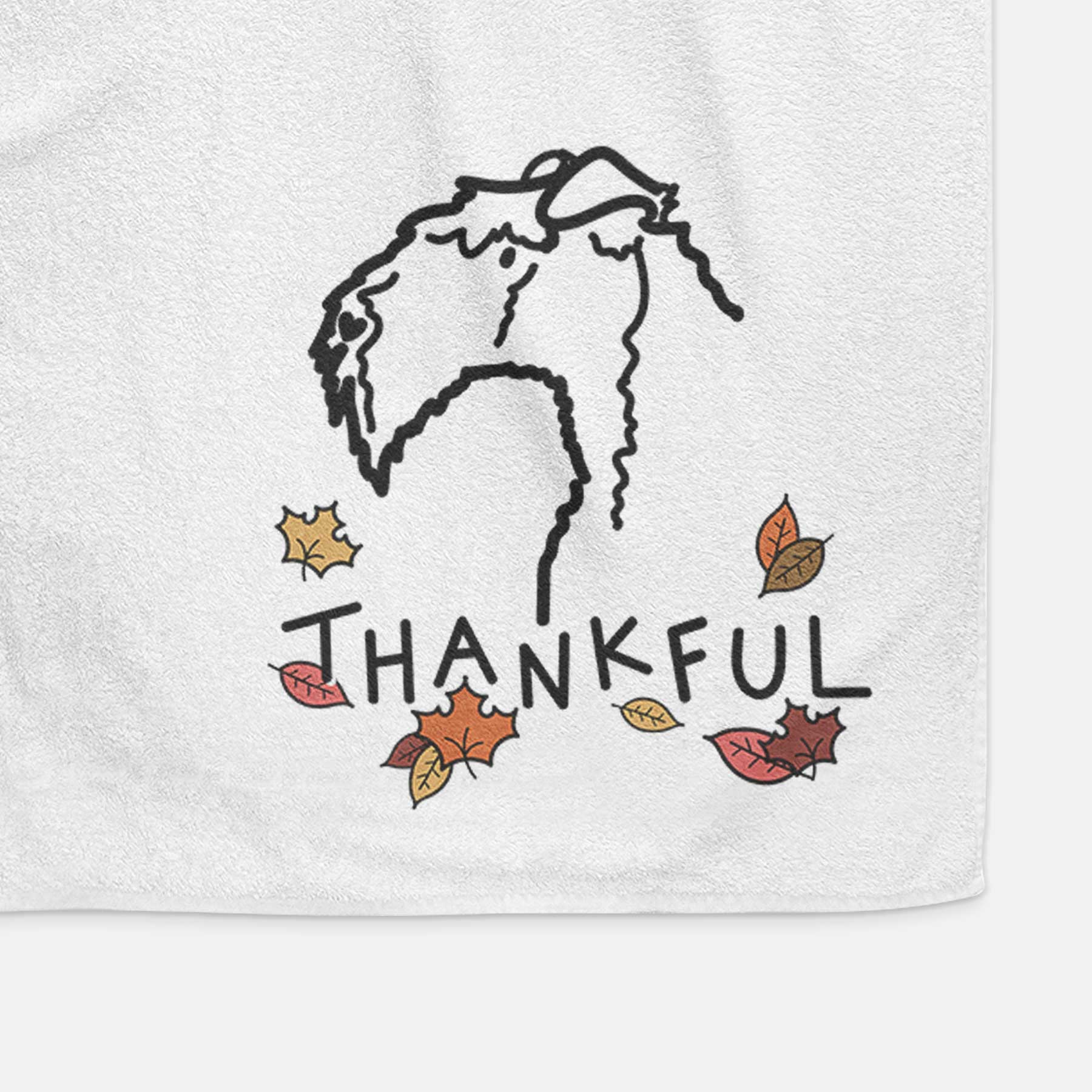 Thankful Kerry Blue Terrier - Decorative Hand Towel