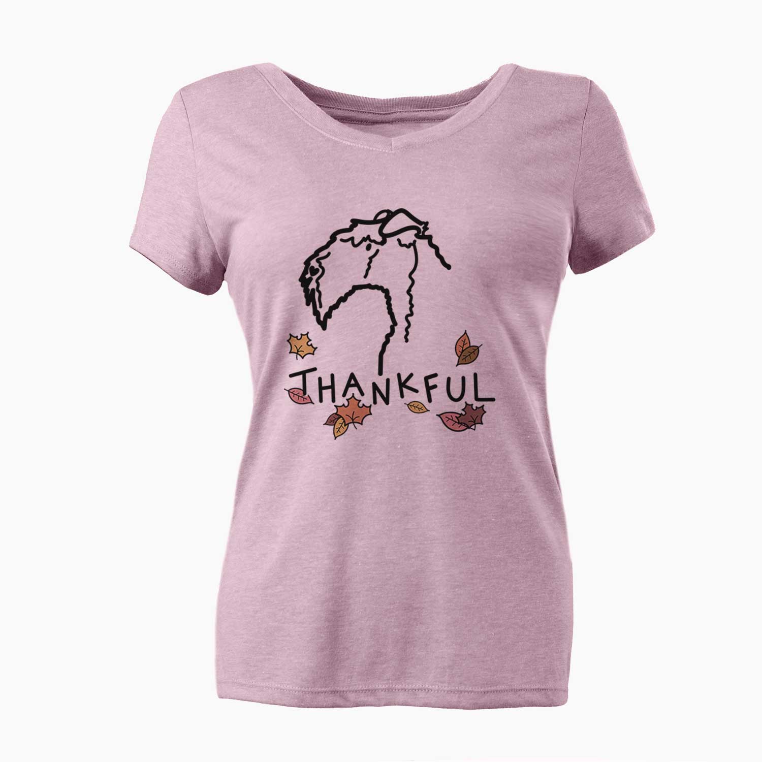 Thankful Kerry Blue Terrier - Women's V-neck Shirt