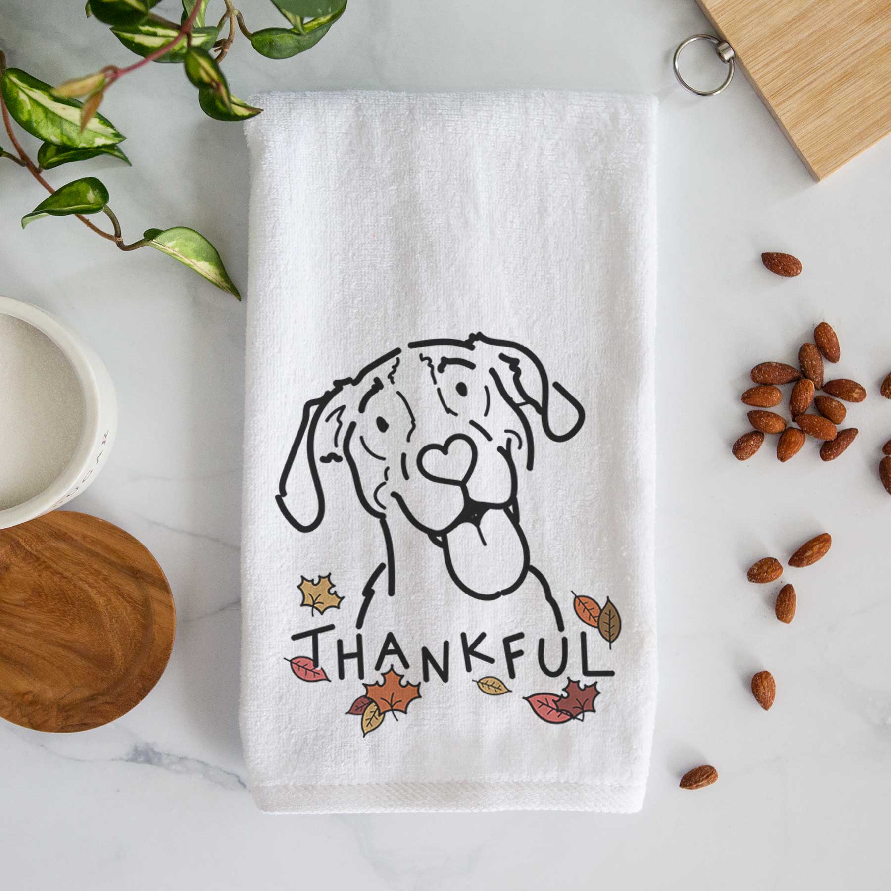 Thankful Treeing Walker Coonhound - Kimble - Decorative Hand Towel