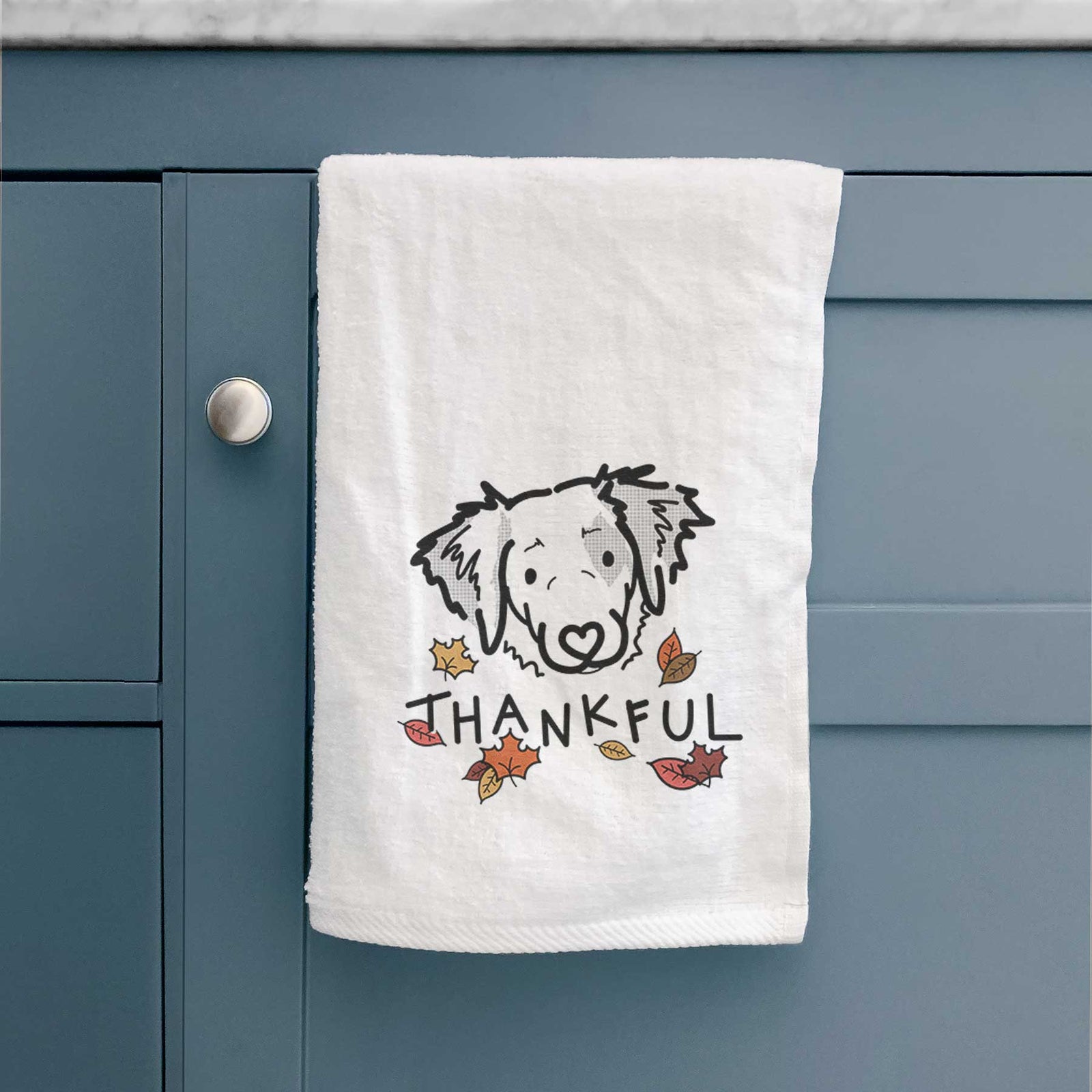 Thankful Brittany Spaniel - Kiva - Decorative Hand Towel