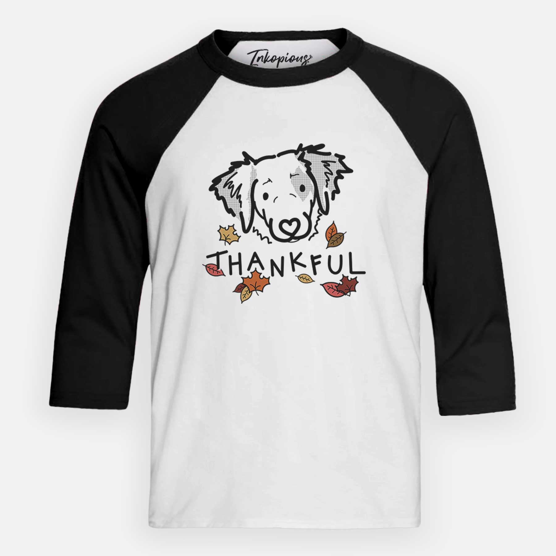 Thankful Brittany Spaniel - Kiva - Youth 3/4 Long Sleeve