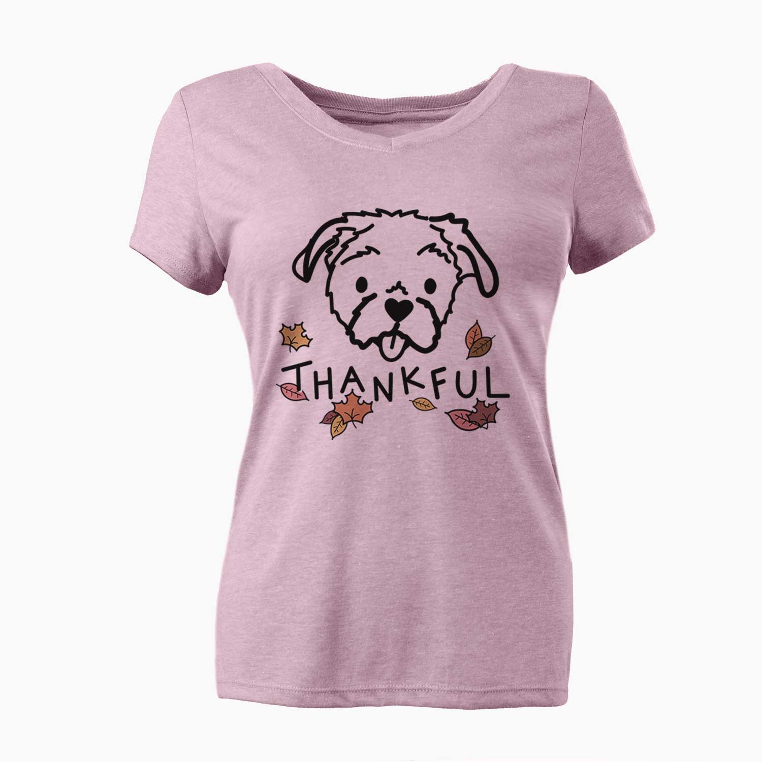 Thankful Shih Tzu - Koko - Women's V-neck Shirt