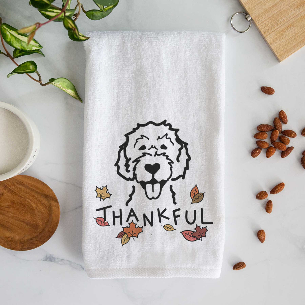Thankful Labradoodle - Decorative Hand Towel