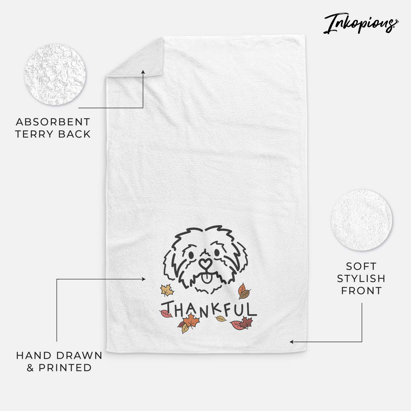 Thankful Shih Tzu - Leo - Decorative Hand Towel