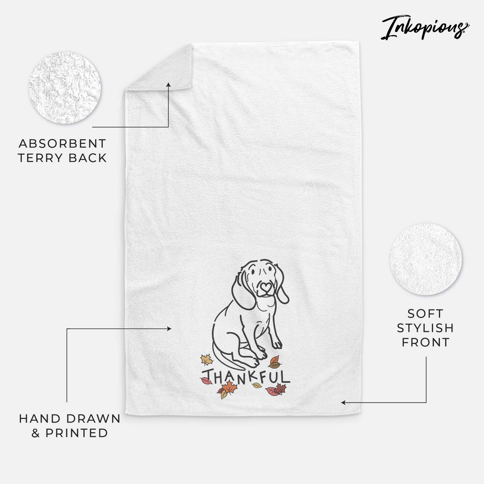 Thankful Beagle - Lilly - Decorative Hand Towel