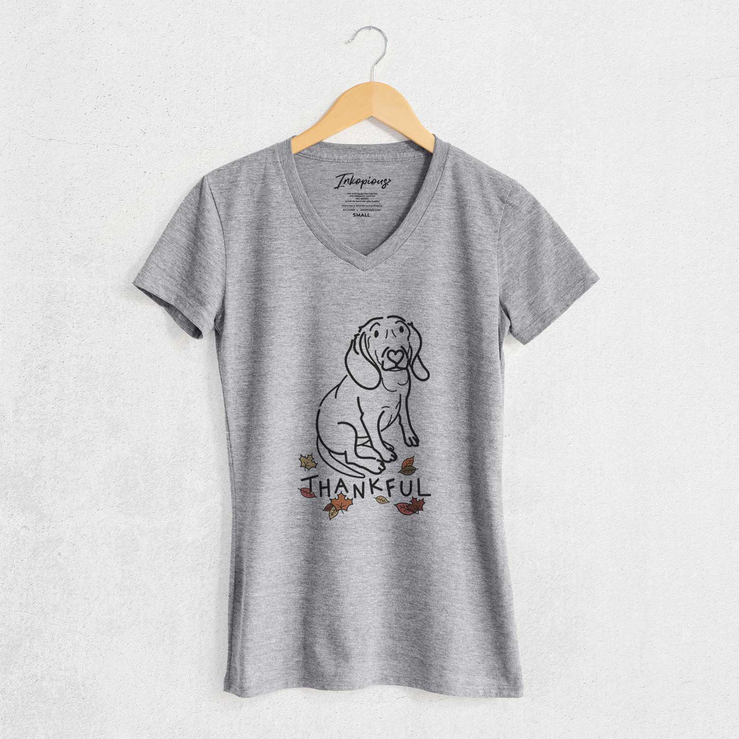 Thankful Beagle - Lilly - Women's V-neck Shirt