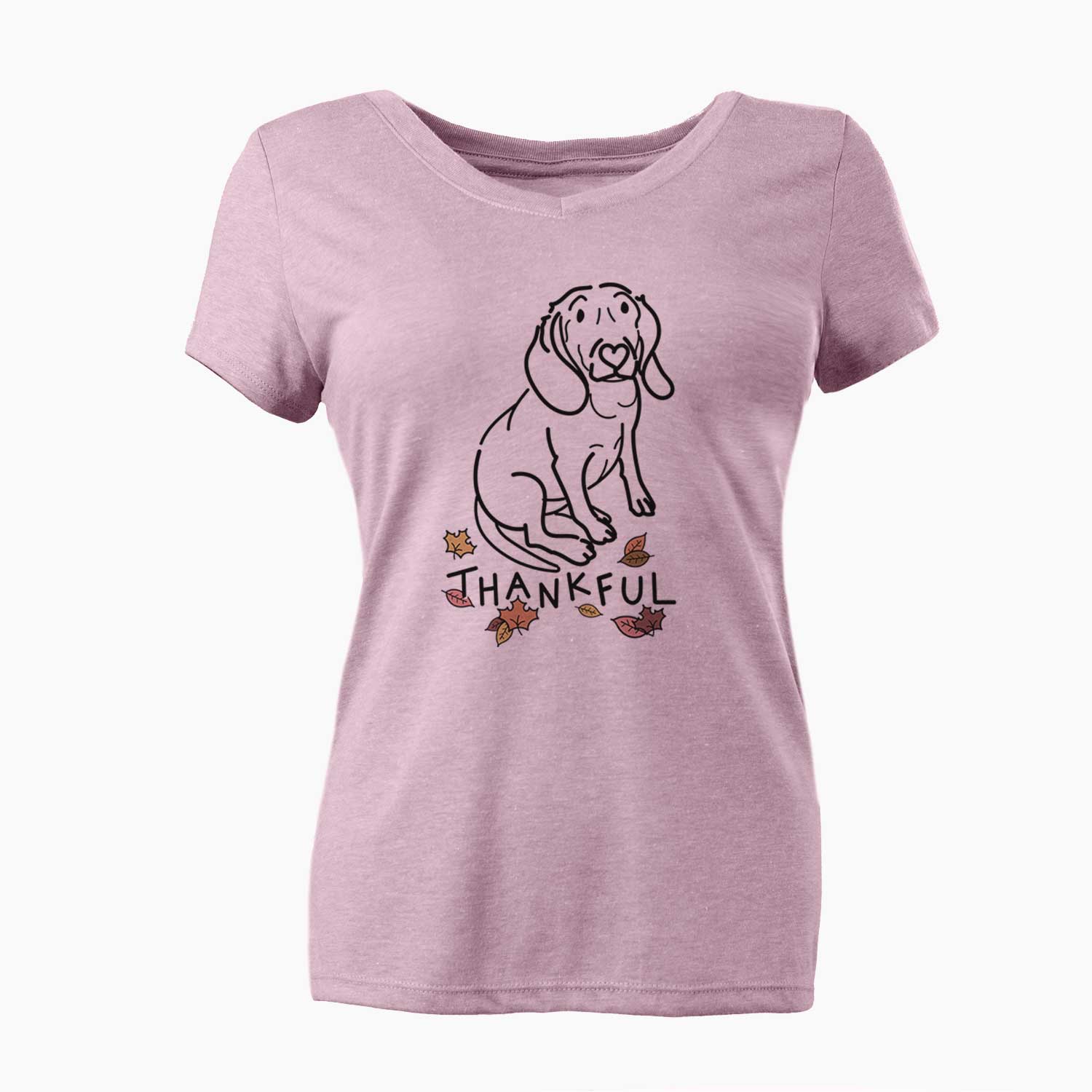 Thankful Beagle - Lilly - Women's V-neck Shirt