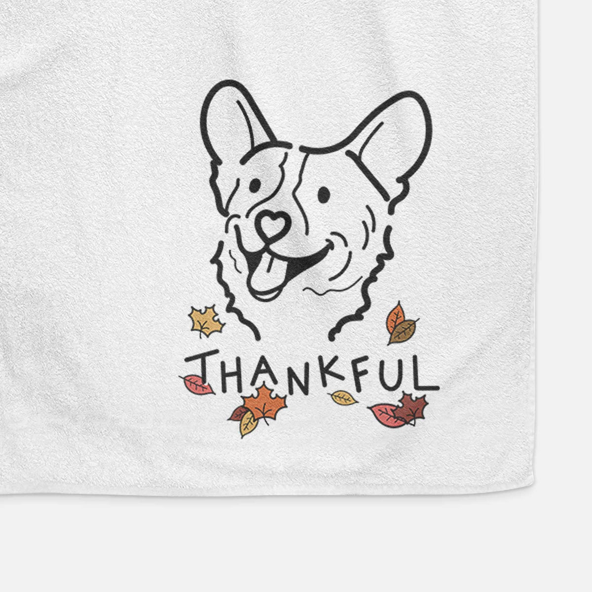 Thankful Corgi - Lily - Decorative Hand Towel