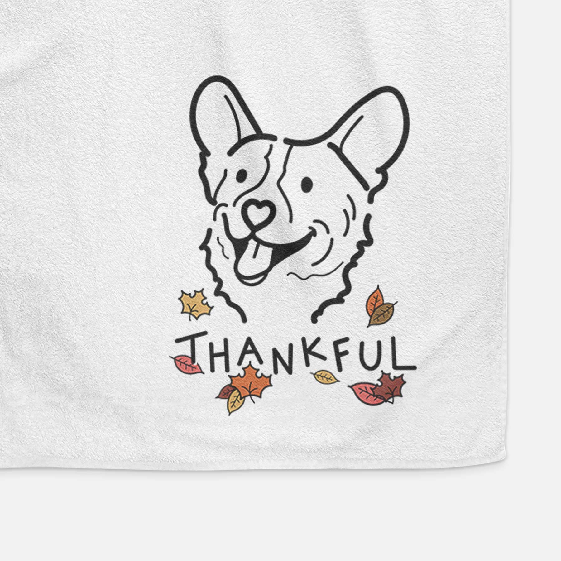 Thankful Corgi - Lily - Decorative Hand Towel