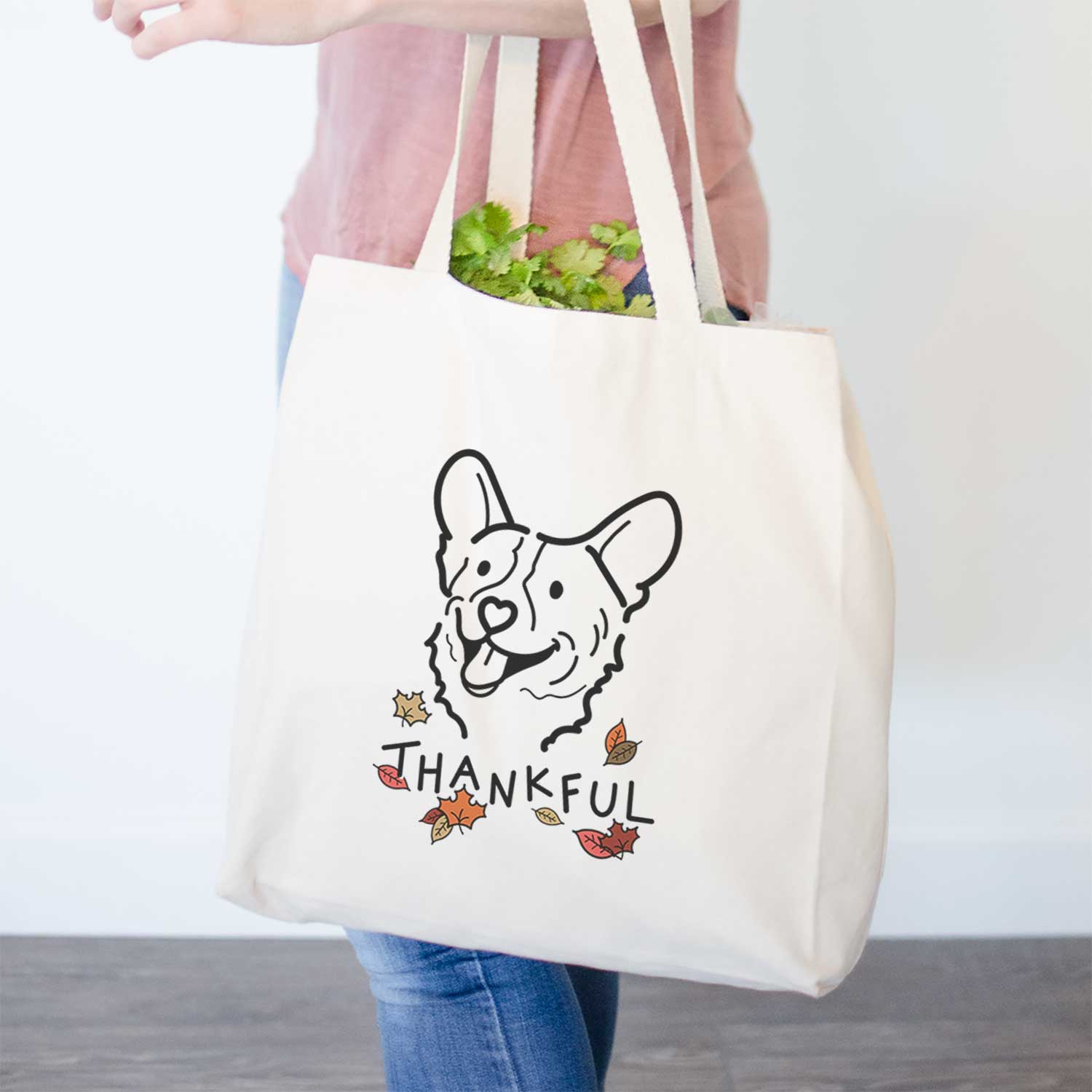 Thankful Corgi - Lily - Tote Bag