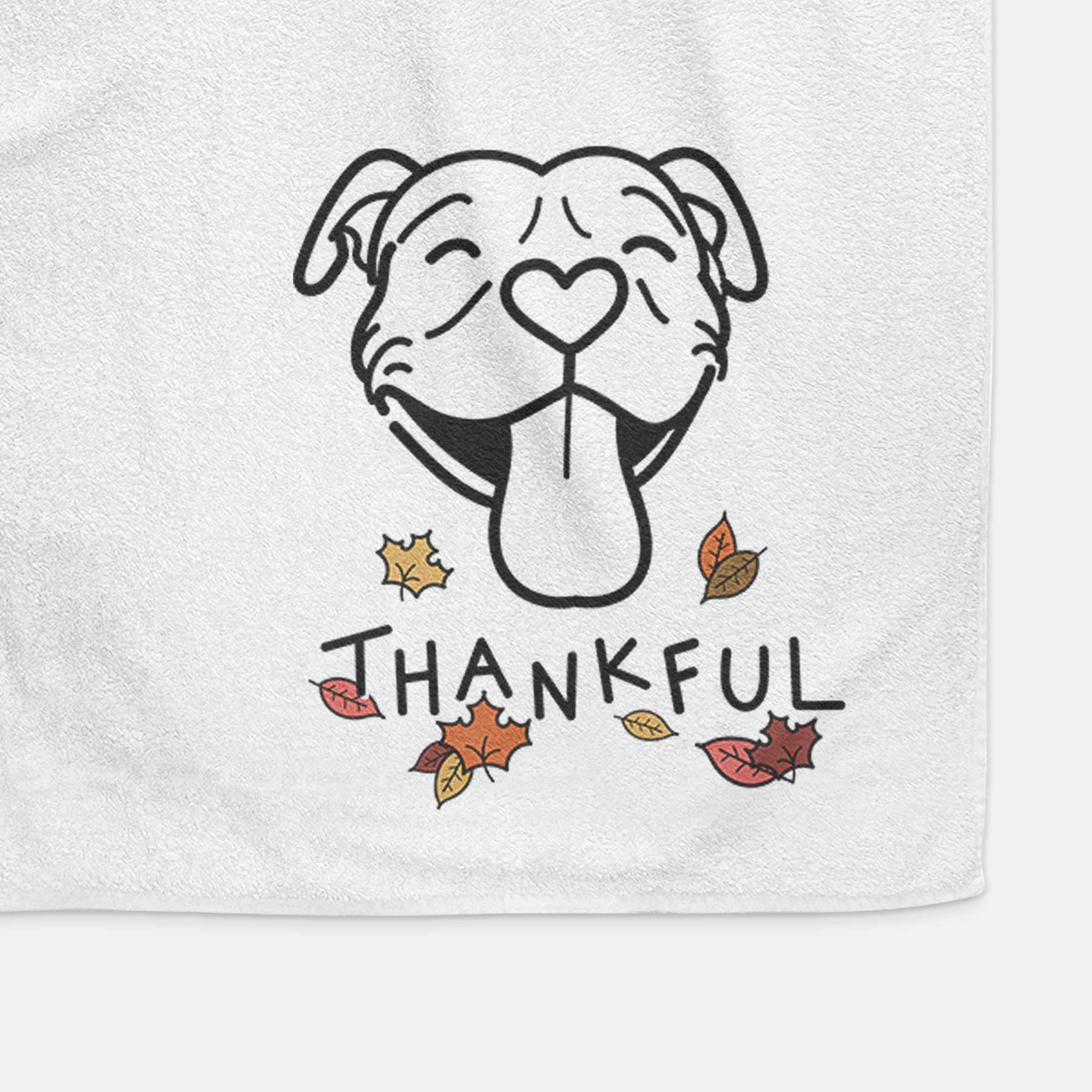 Thankful Pitbull - Louie - Decorative Hand Towel