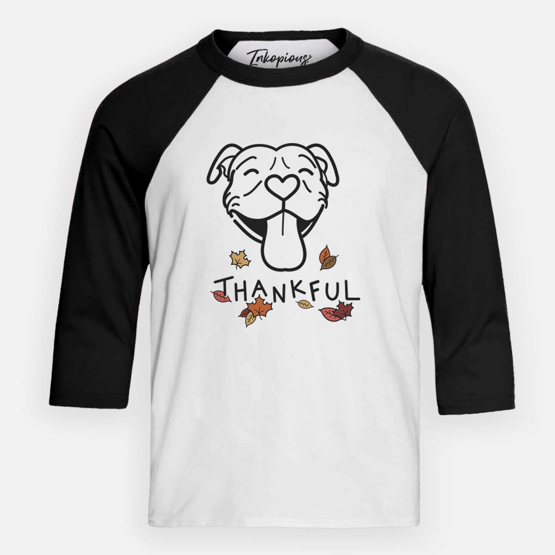 Thankful Pitbull - Louie - Youth 3/4 Long Sleeve