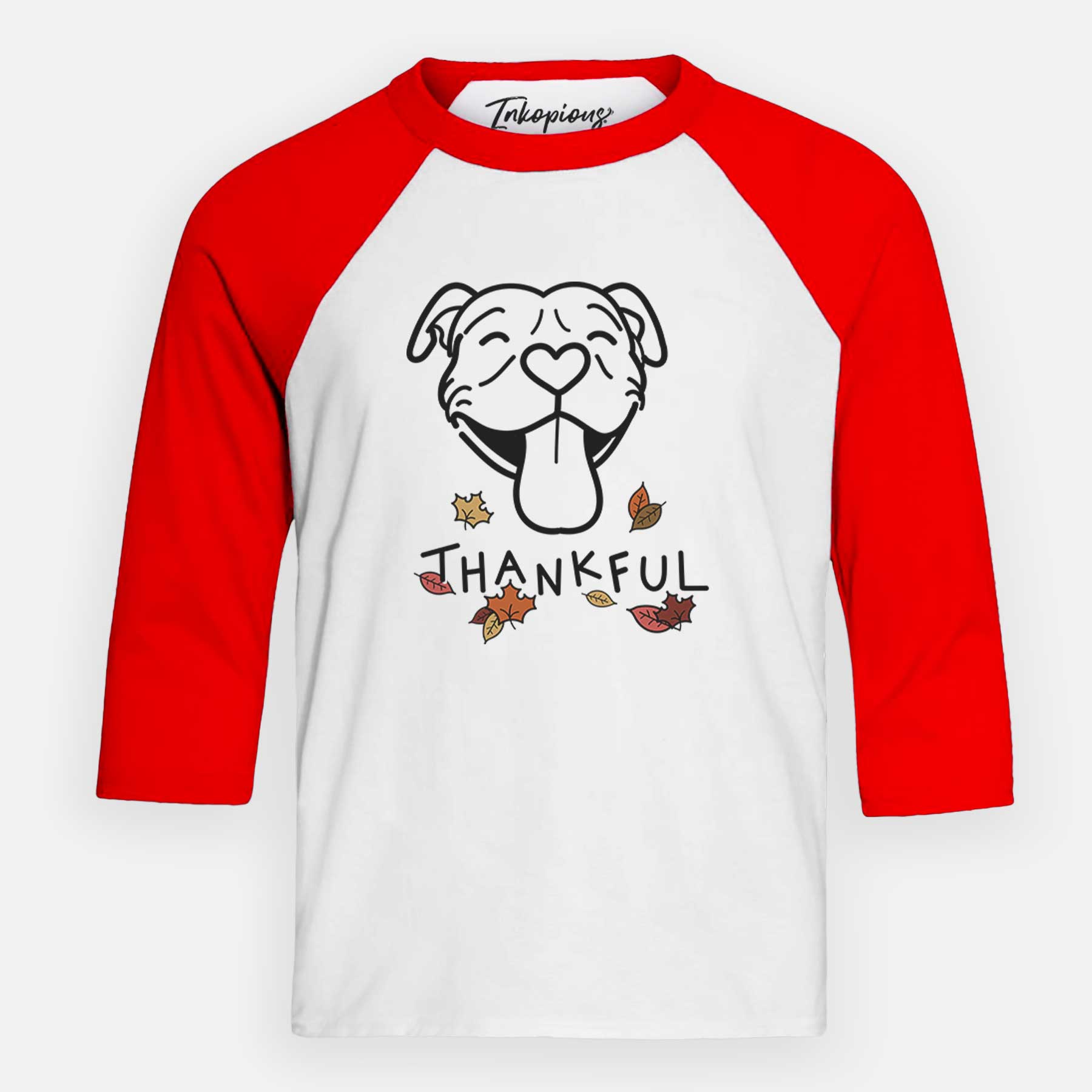 Thankful Pitbull - Louie - Youth 3/4 Long Sleeve