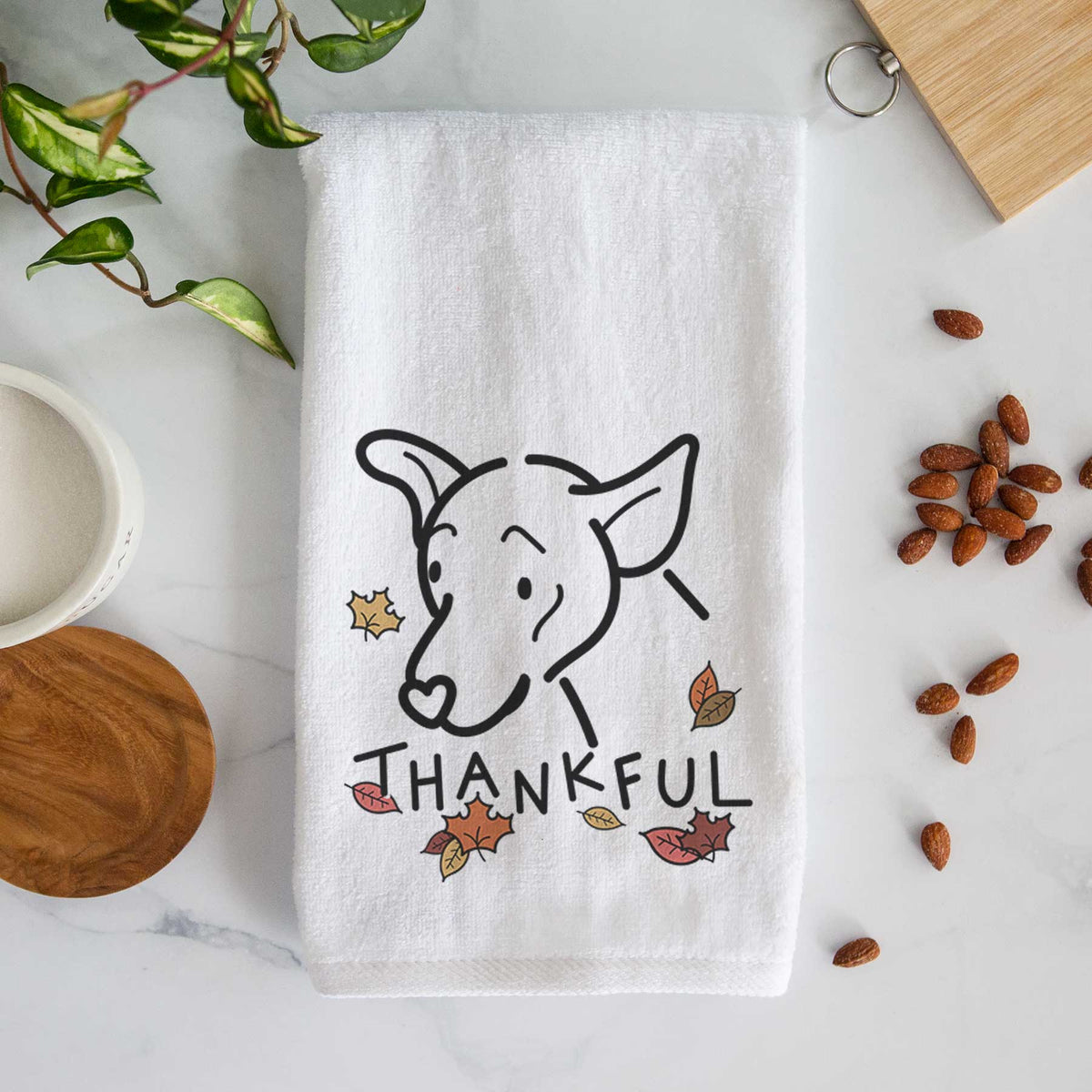 Thankful Mixed Breed - Lucky - Decorative Hand Towel