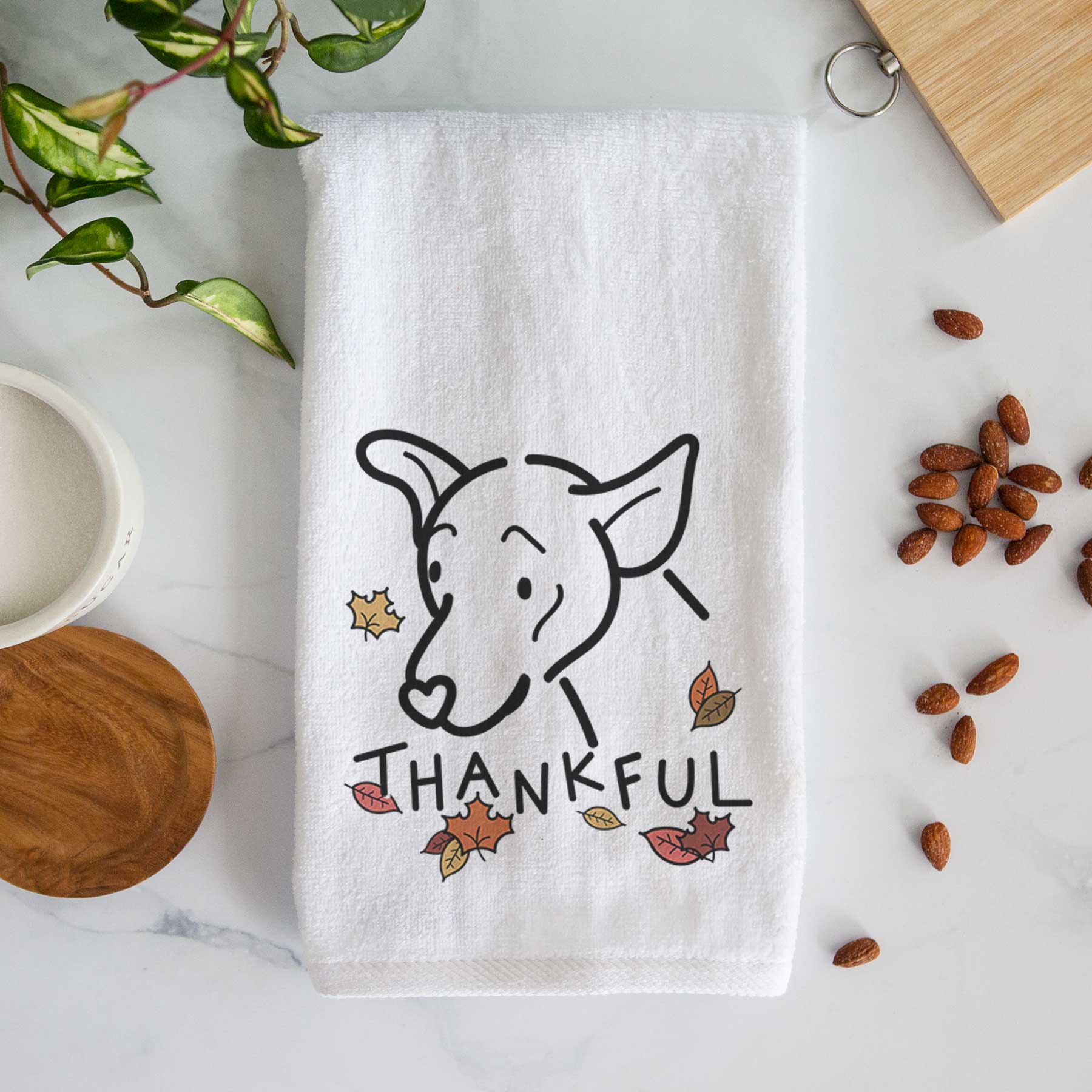 Thankful Mixed Breed - Lucky - Decorative Hand Towel