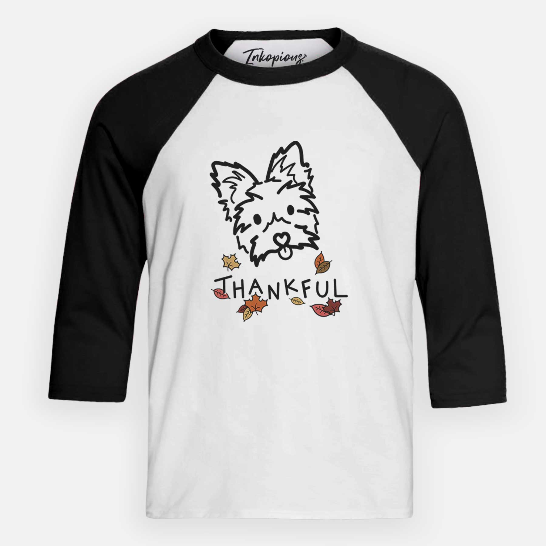 Thankful Yorkshire Terrier - Luna - Youth 3/4 Long Sleeve