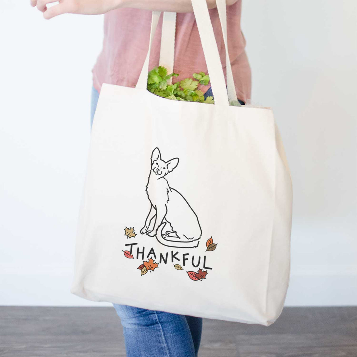 Thankful Oriental Shorthair Cat - Lyra - Tote Bag