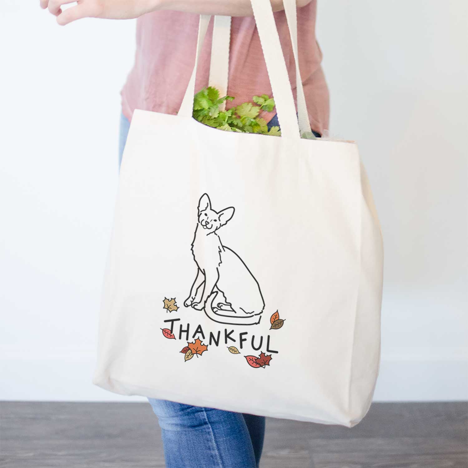 Thankful Oriental Shorthair Cat - Lyra - Tote Bag