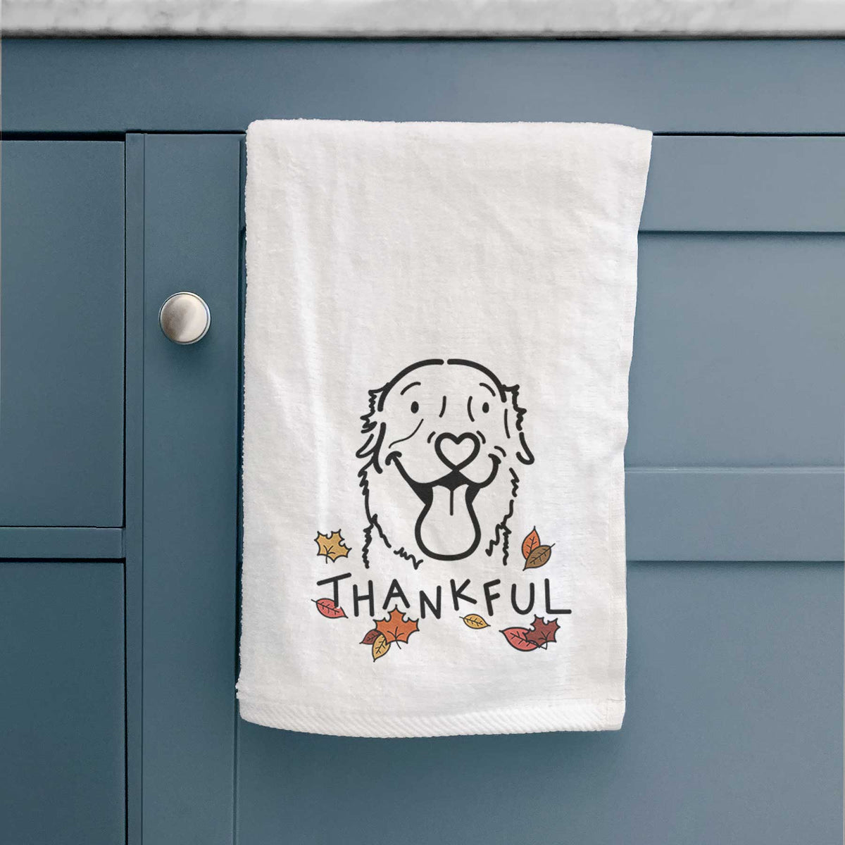 Thankful Golden Retriever - Maple - Decorative Hand Towel