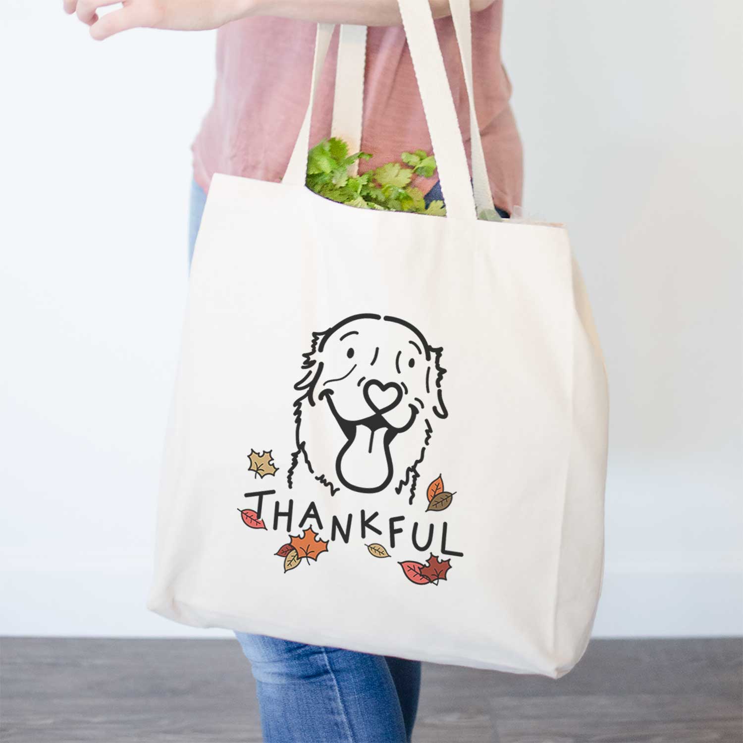 Thankful Golden Retriever - Maple - Tote Bag