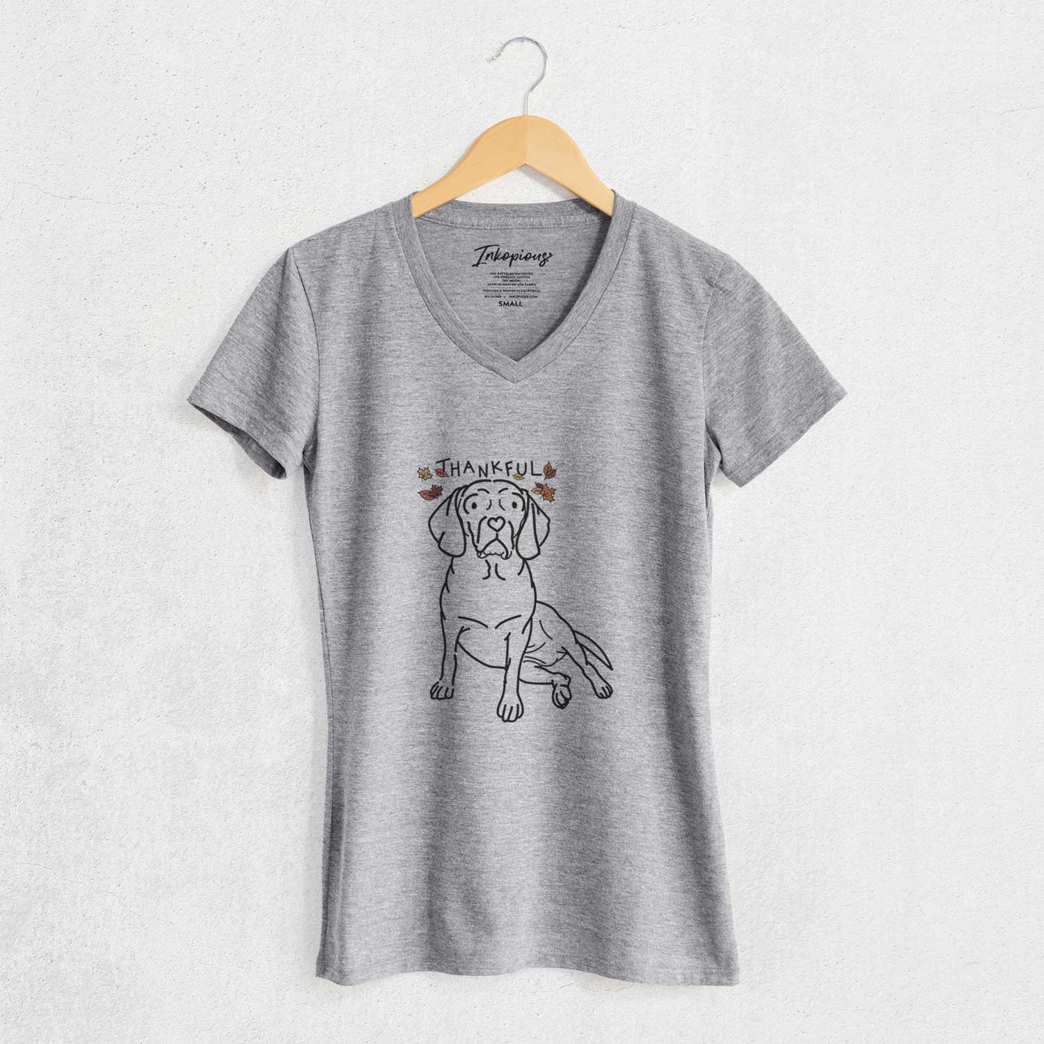 Thankful Puggle - Mayble - Women's V-neck Shirt