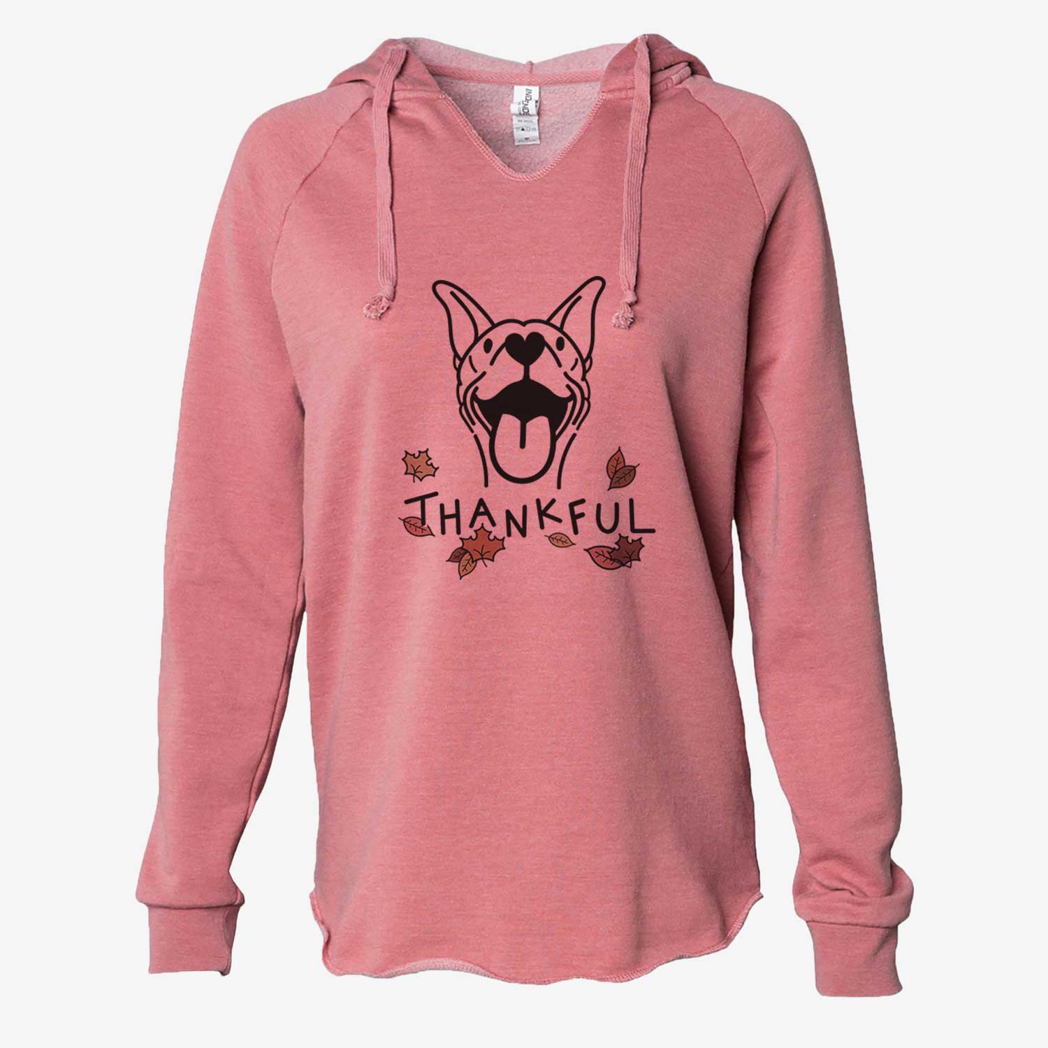 Thankful Basenji - Merlin - Cali Wave Hooded Sweatshirt