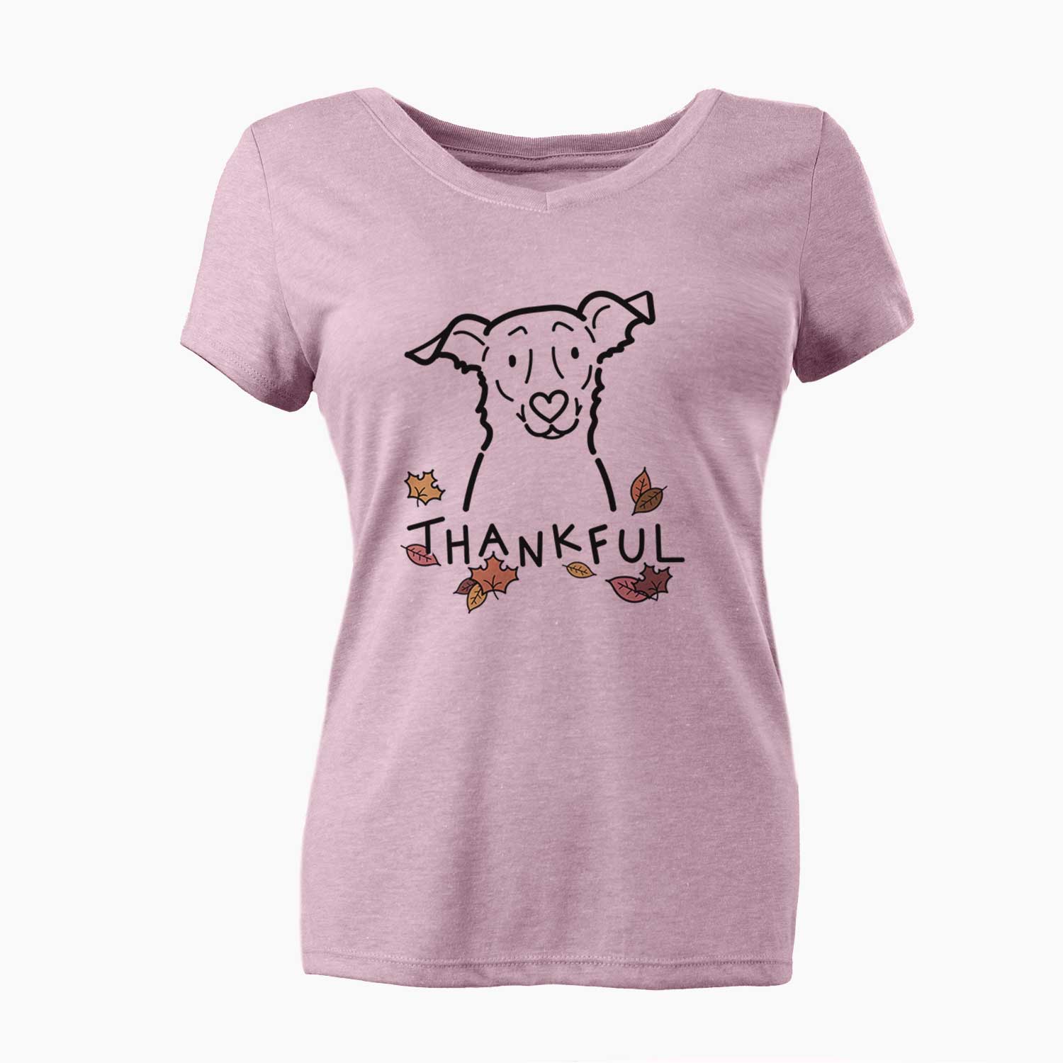 Thankful Border Collie Mix - Millie - Women's V-neck Shirt