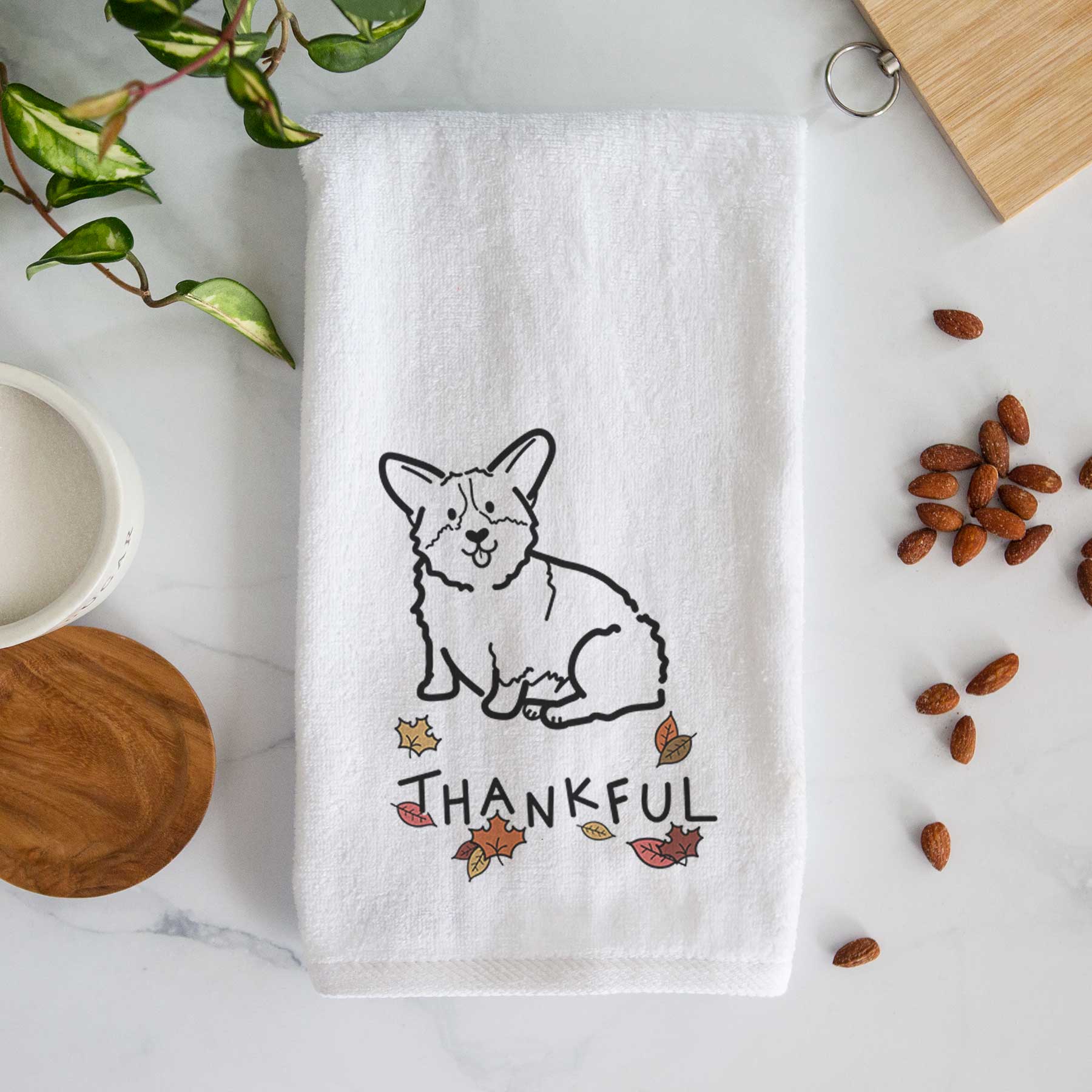 Thankful Pembroke Welsh Corgi - Millie - Decorative Hand Towel