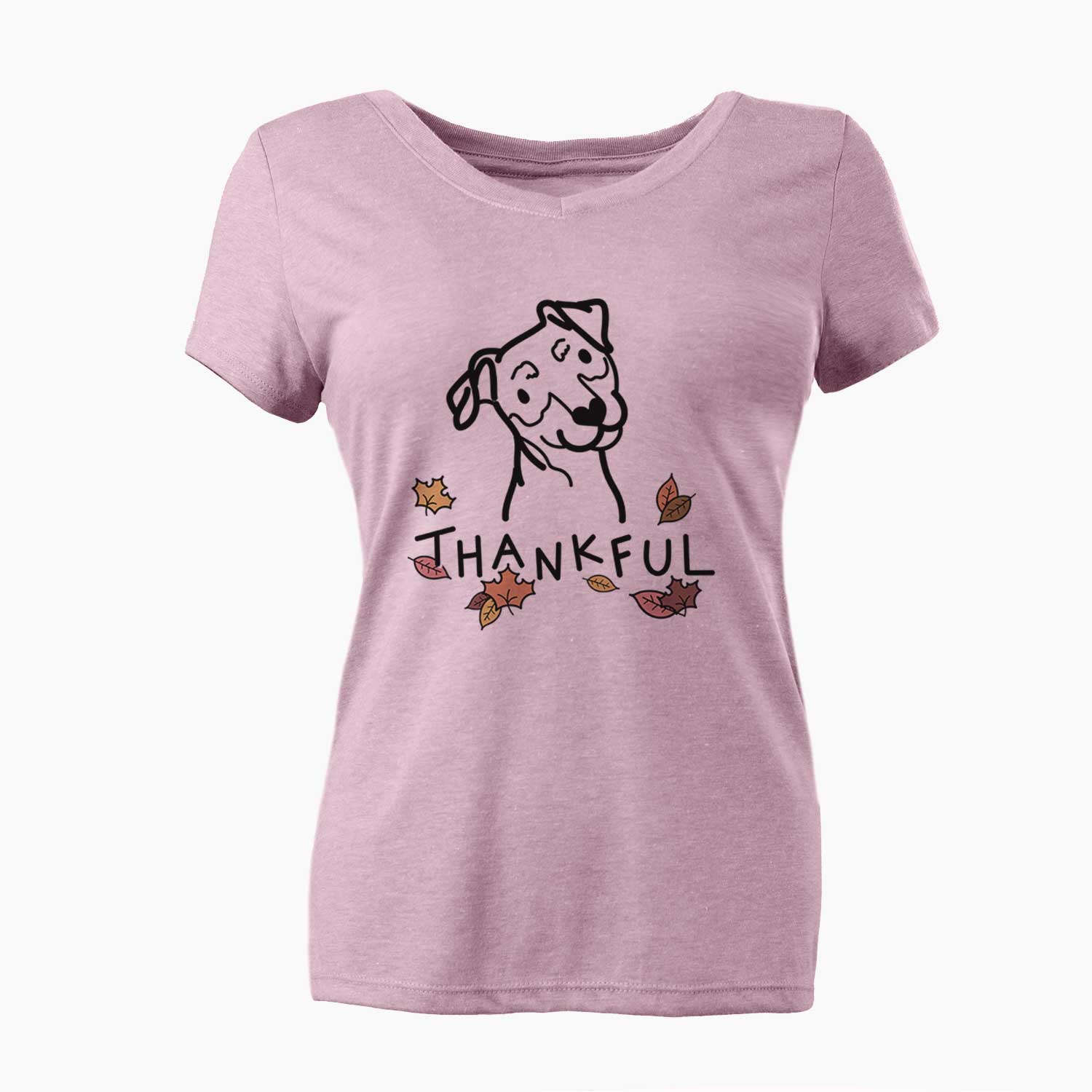 Thankful Mini Pinscher - Women's V-neck Shirt