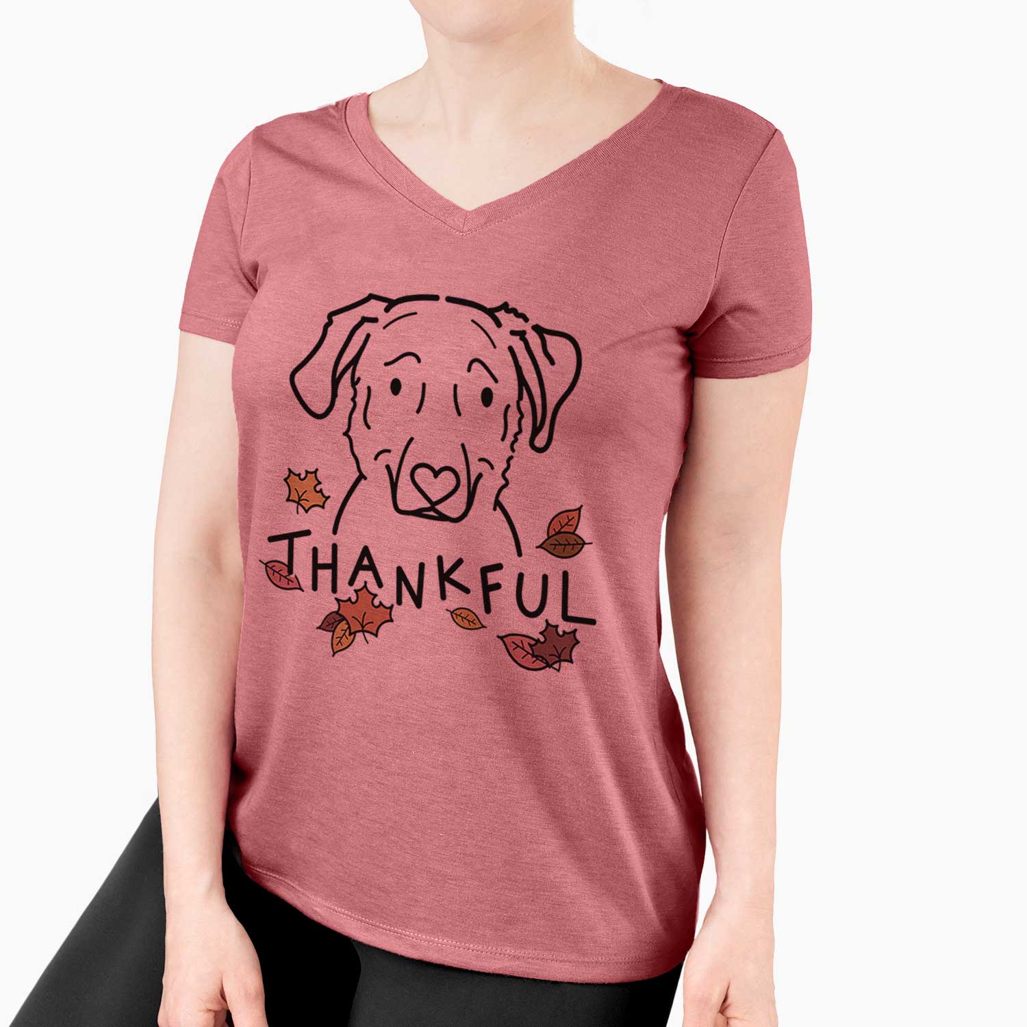 Thankful Golden Retriever Mix - Mitzi - Women's V-neck Shirt