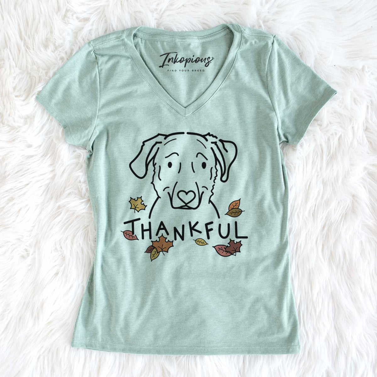 Thankful Golden Retriever Mix - Mitzi - Women&#39;s V-neck Shirt