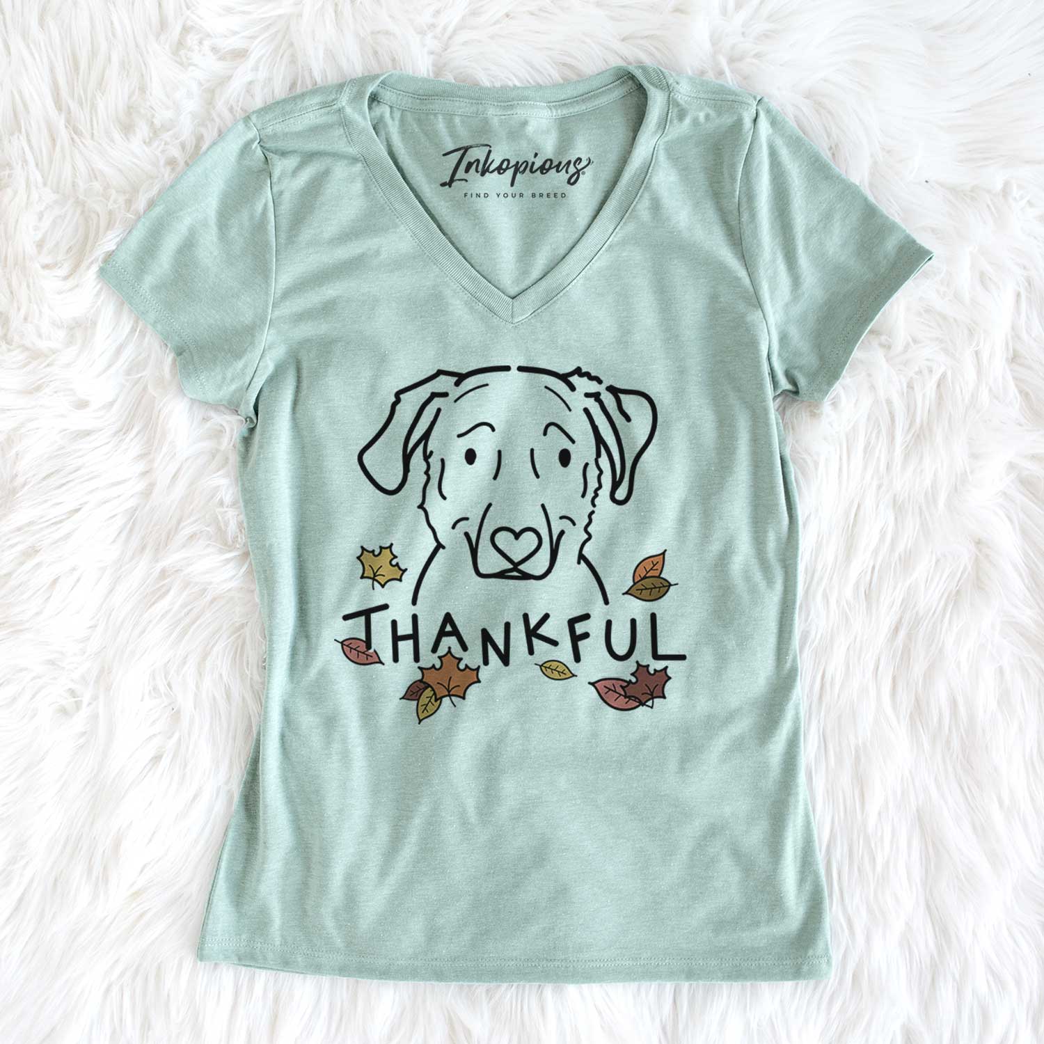 Thankful Golden Retriever Mix - Mitzi - Women's V-neck Shirt